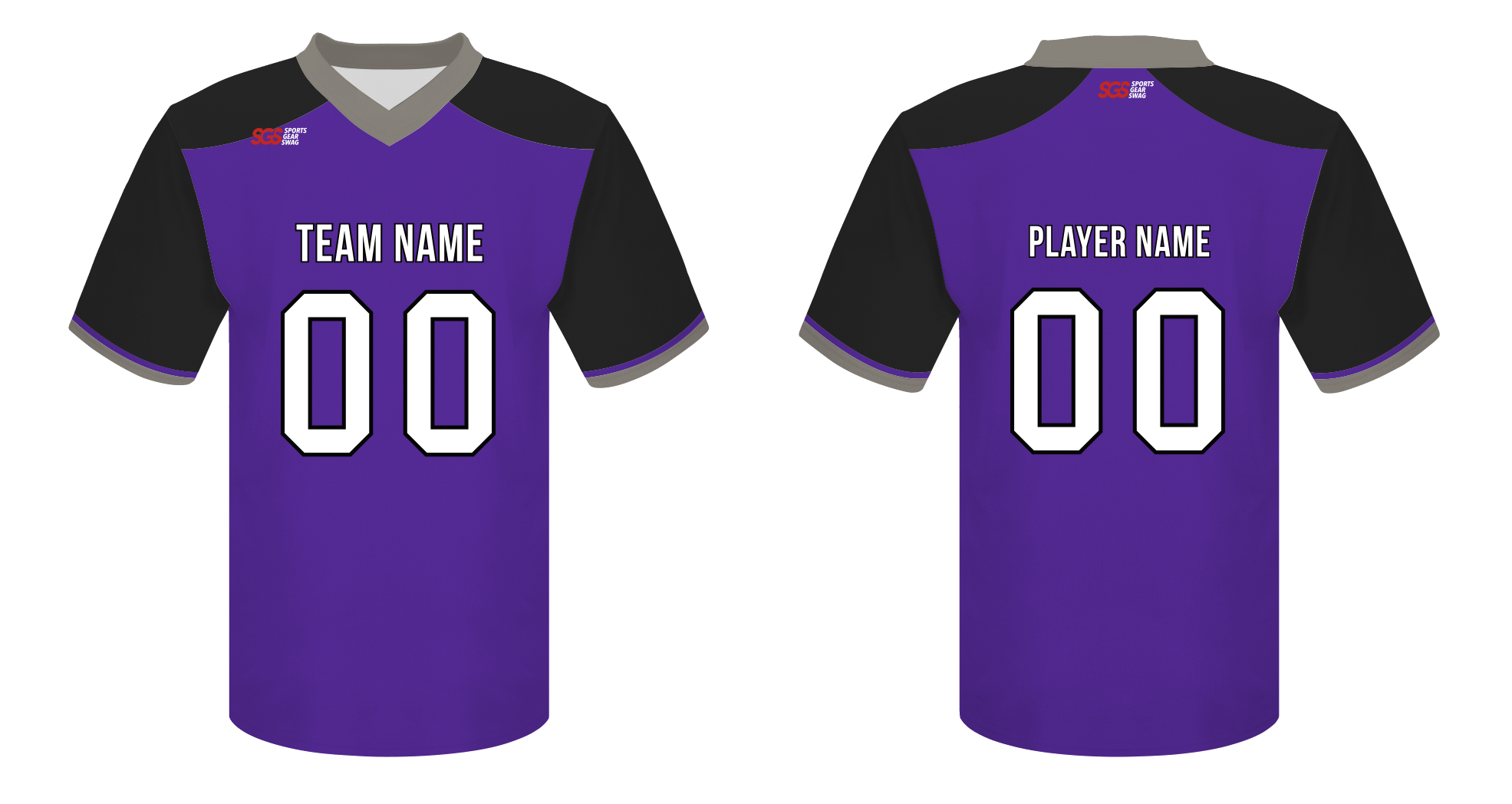 Custom purple solids adult youth unisex football jersey - Jersey