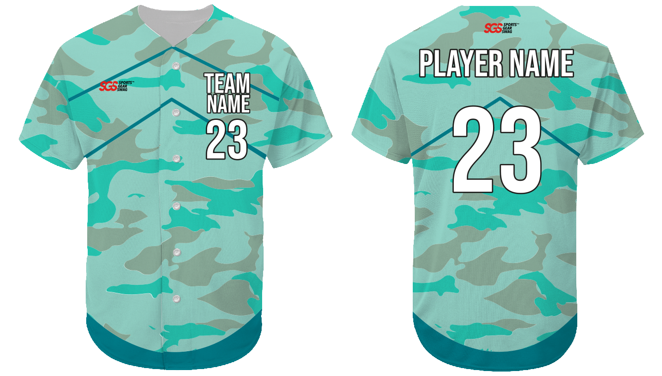 Custom chevron camo adult youth unisex softball jersey - Jersey