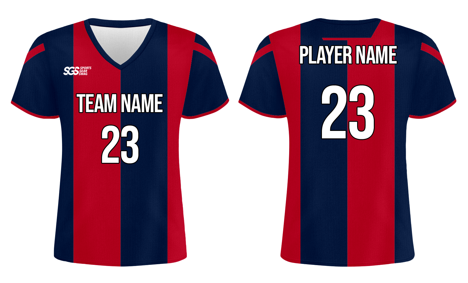 Custom dark blue and red adult youth unisex soccer jerseys - Jersey