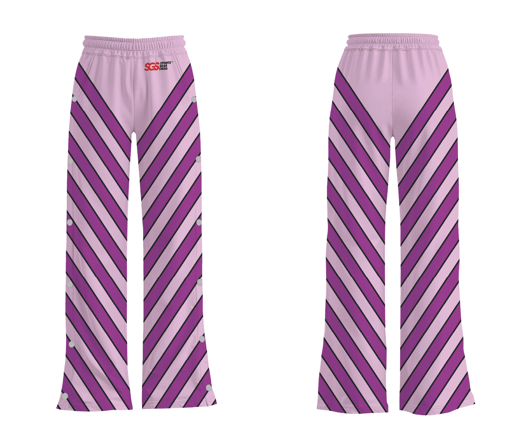 Custom breakaway wide leg pants adult youth unisex dynamic lines - Wide-leg-pants