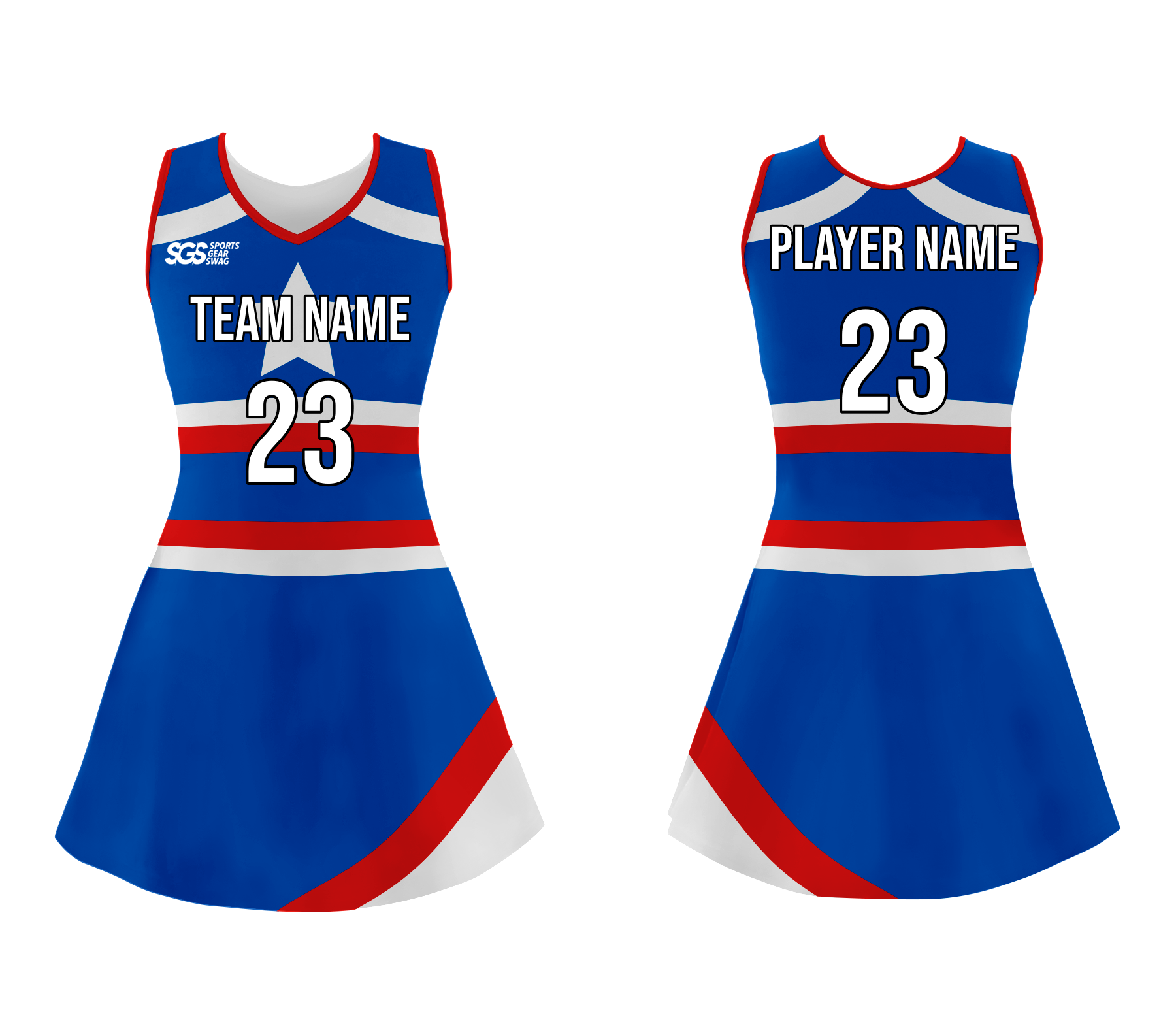 Custom big star adult youth unisex cheerleading dresses sleeveless jersey - Cheerleading-dress
