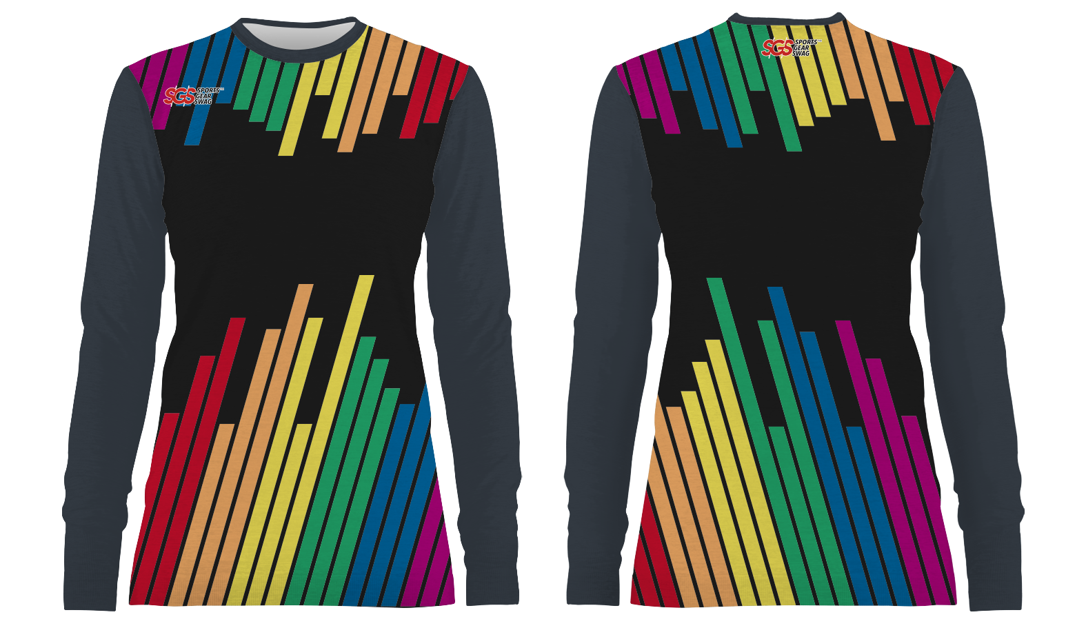 Custom musical stripes adult youth unisex long sleeves soccer jerseys - Jersey