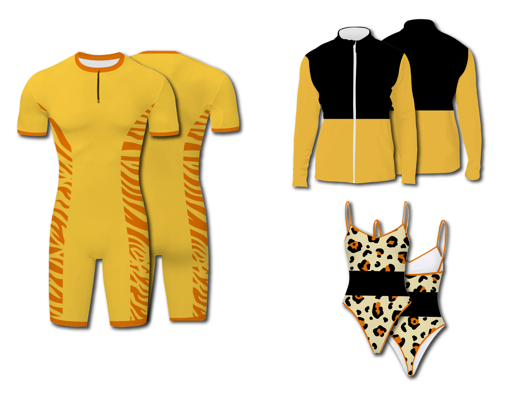 Custom water men speed suit tiger slash - Men-water-speed-suits