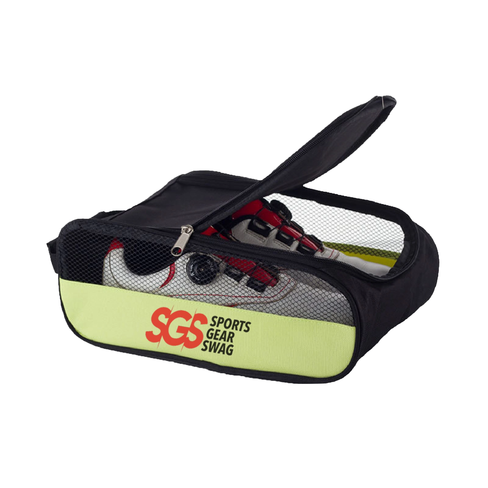 Custom golf shoe bag half mesh volt - Golf-shoe-bags