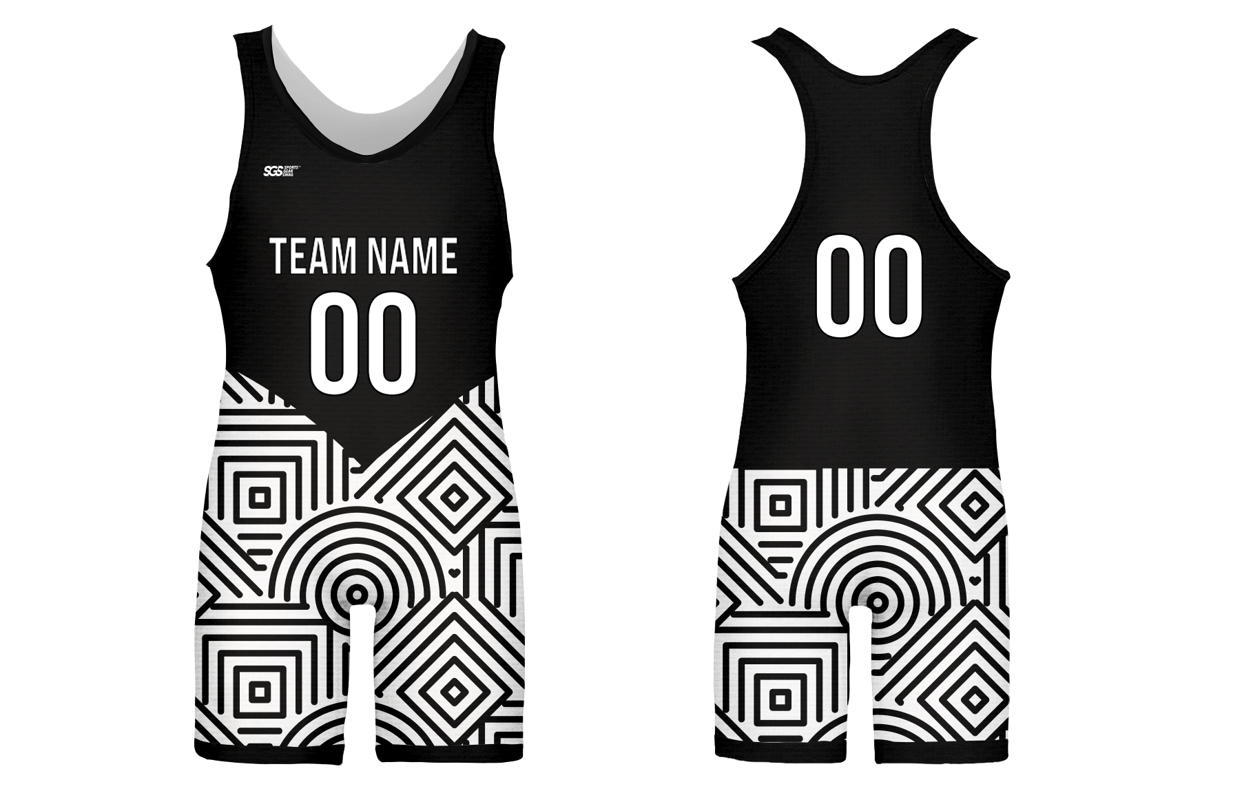 Custom adult youth unisex powerlifting suits circle flow - Powerlifting-singlets
