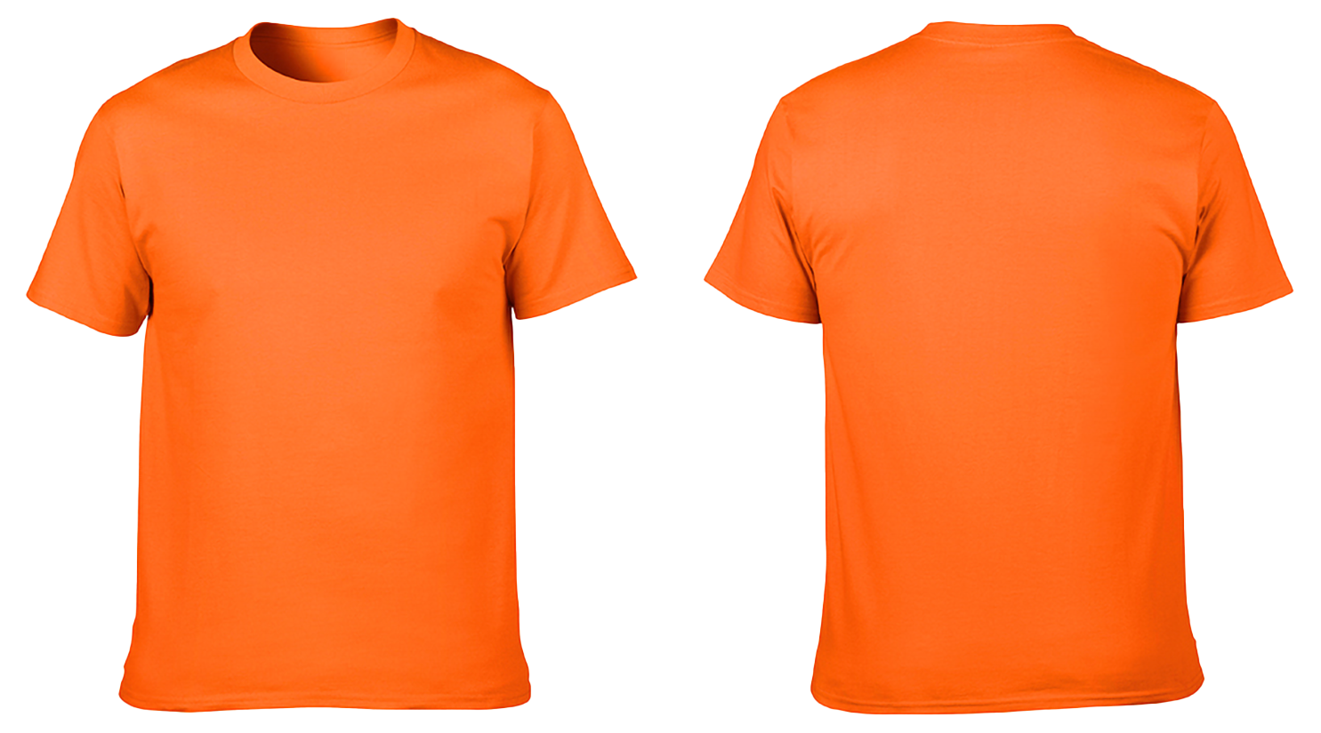 Custom cotton short sleeve shirts adult youth unisex sunset orange - Cotton-shirt