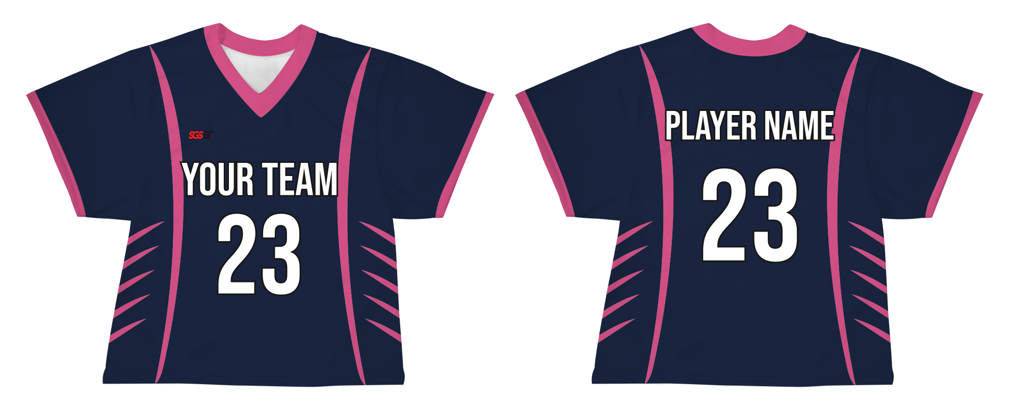 Custom layered & sharp edges adult youth unisex lacrosse jerseys - reversible uniform - Jersey