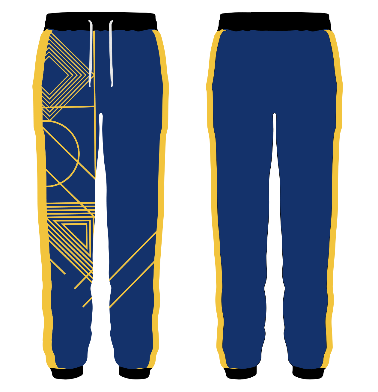 Custom geometrical lines adult youth unisex sweatpants - Sweatpant