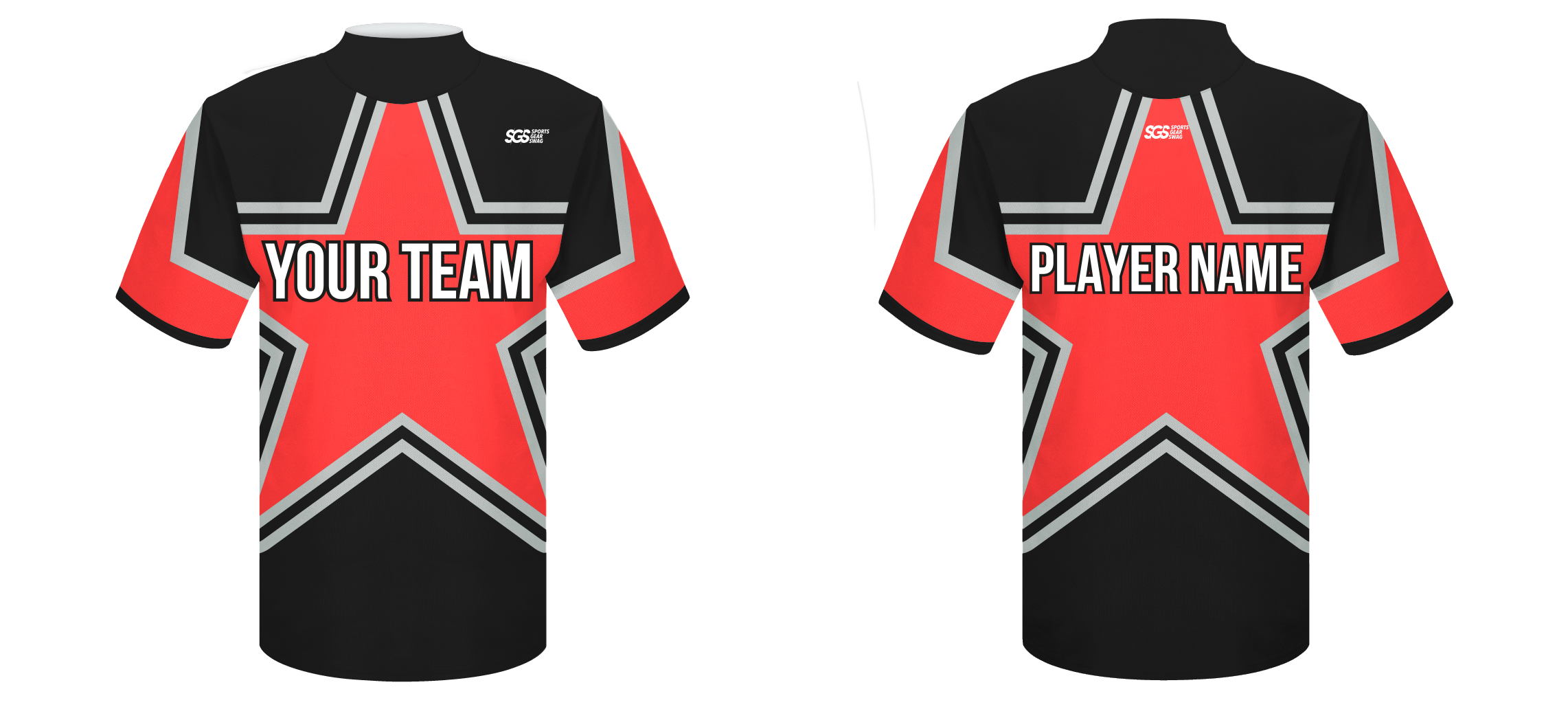 Custom big star adult youth unisex cheerleading short sleeve turtleneck jersey - Jersey