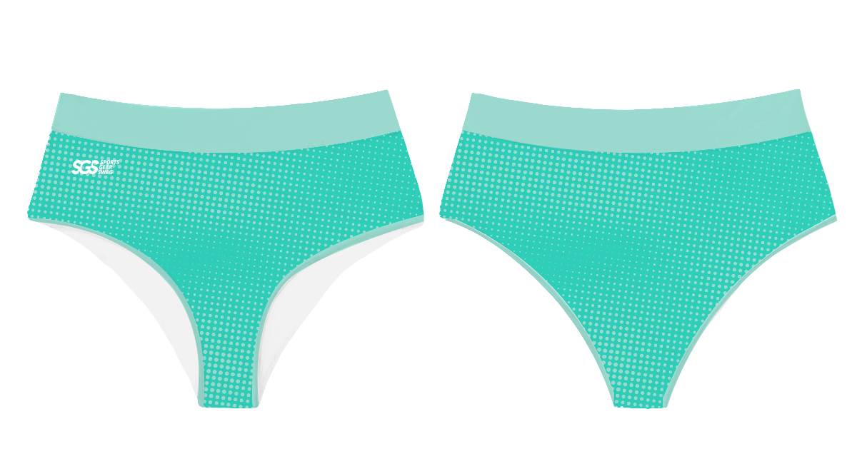 Custom two-piece sporty bathing suit top sassy aqua - Swimming-tops