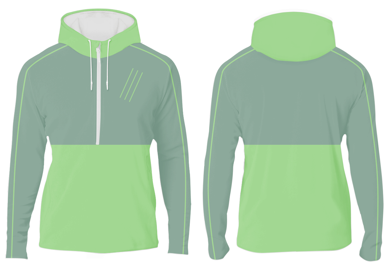 Custom half-zip segment adult youth unisex hoodie - Hoodie