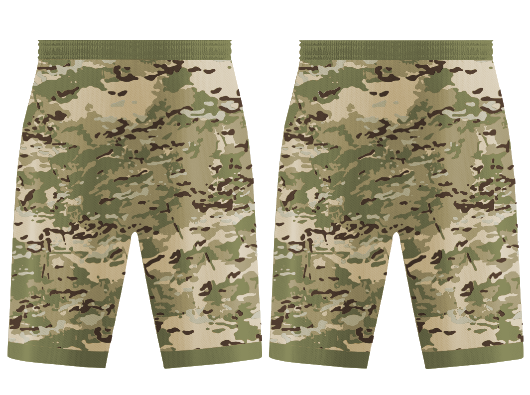 Custom military camo adult youth unisex basketball shorts - reversible uniform - Short
