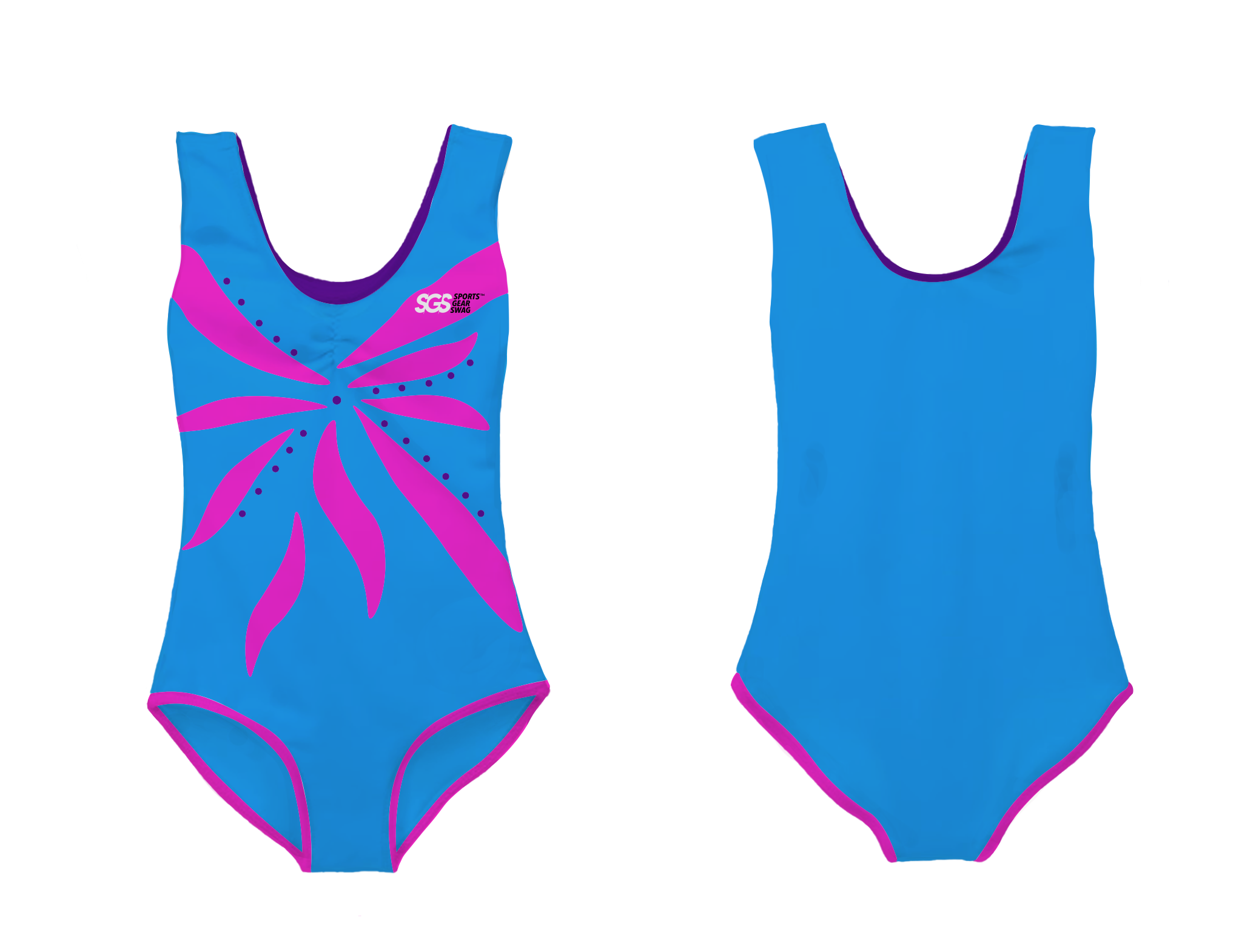 Custom sleeveless gymnastic uniform adult youth vibrant flow - Gymnastics-uniforms