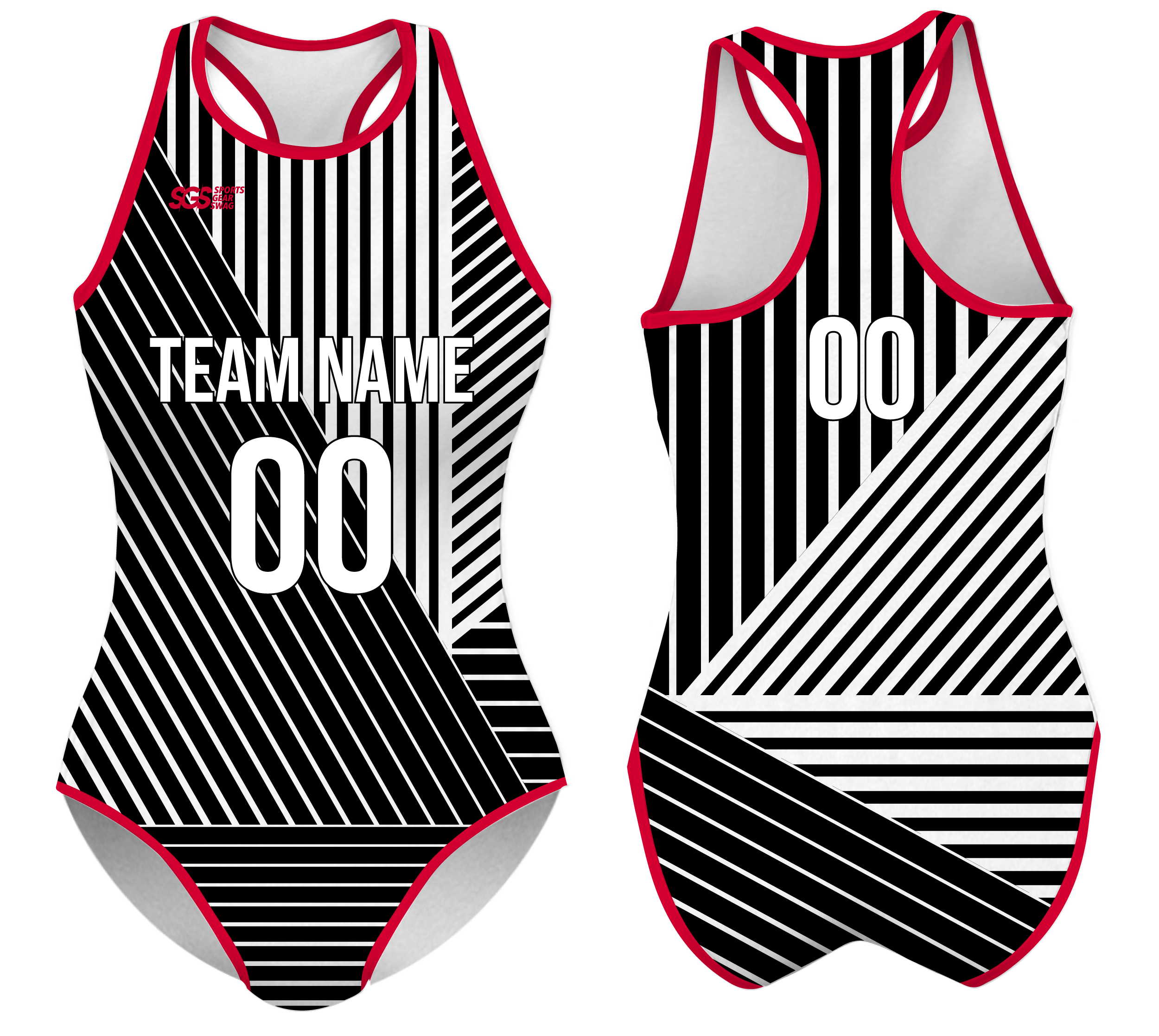 Custom water women speed suit panda lines - Women-water-speed-suits