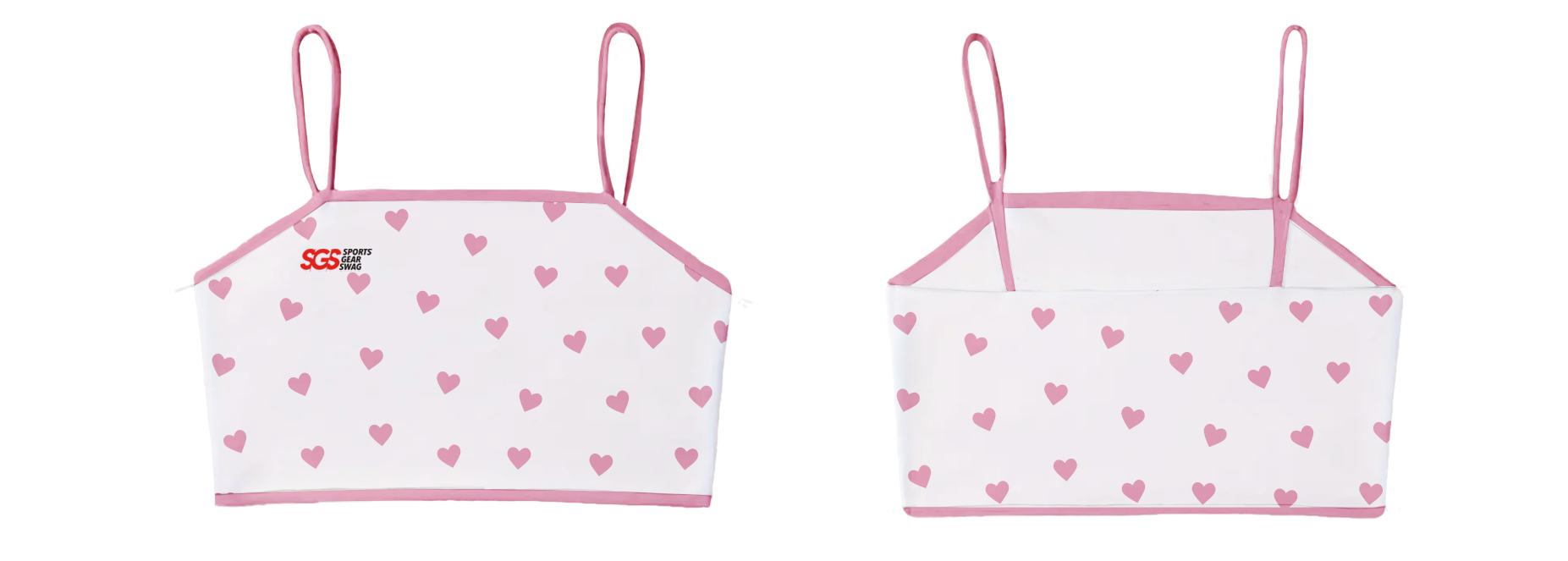 Custom two-piece sporty bathing top love struck - Swimming-tops