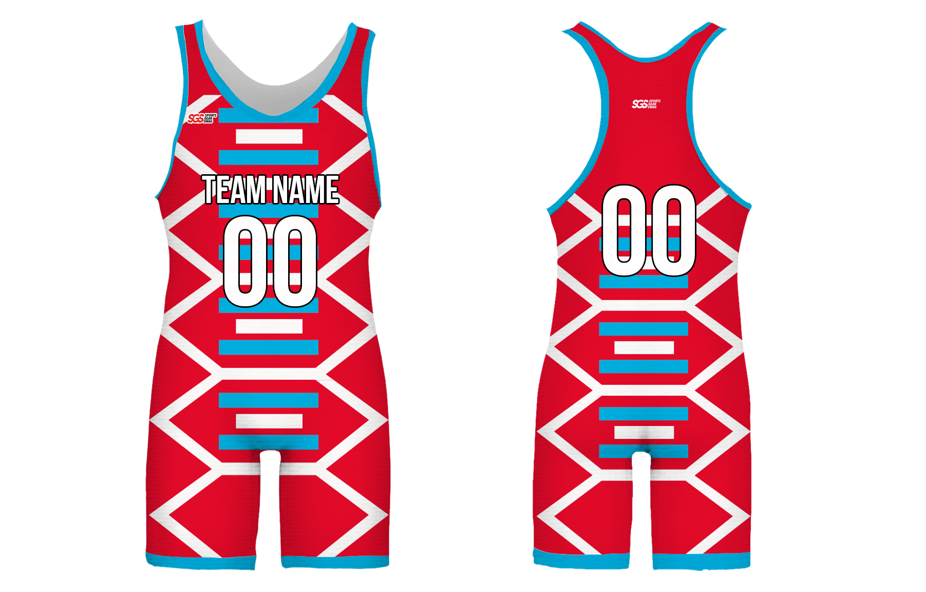 Custom zigzag motion adult youth unisex wrestling singlets - Wrestling-singlets