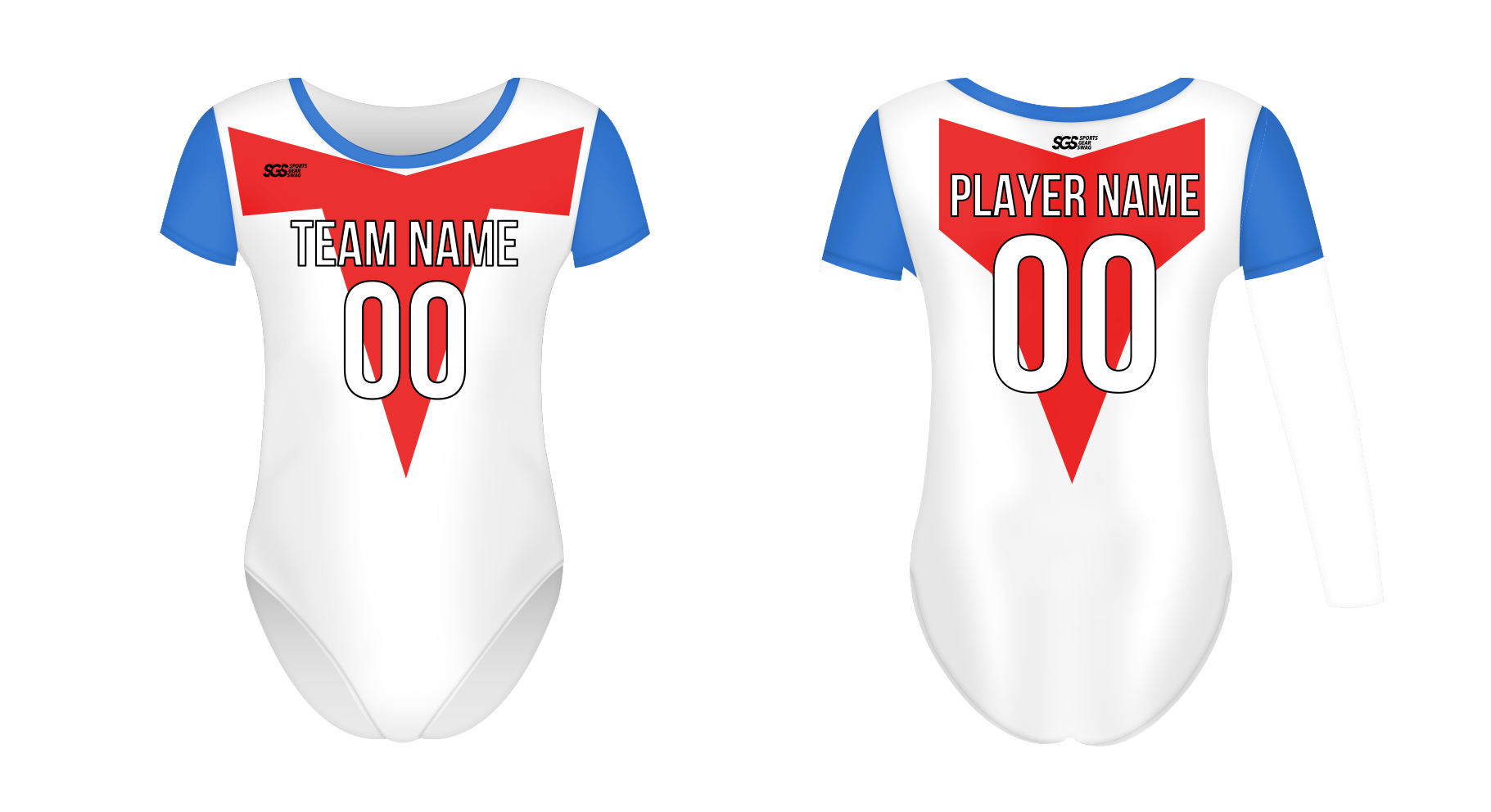 Custom women short sleeve one piece dance uniform trio glint - Dance-jerseys