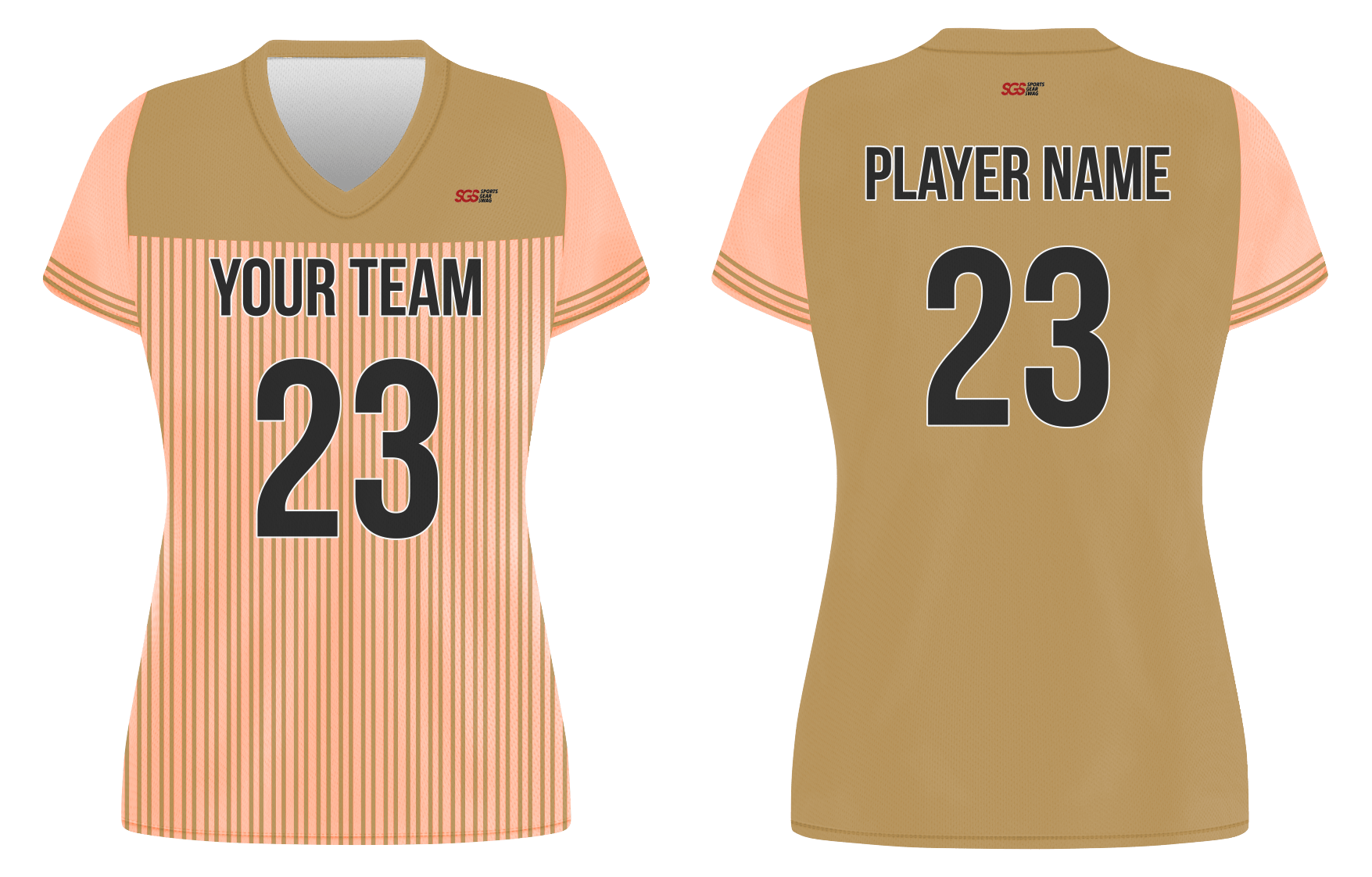 Custom stripes lines adult youth volleyball jersey - Jersey