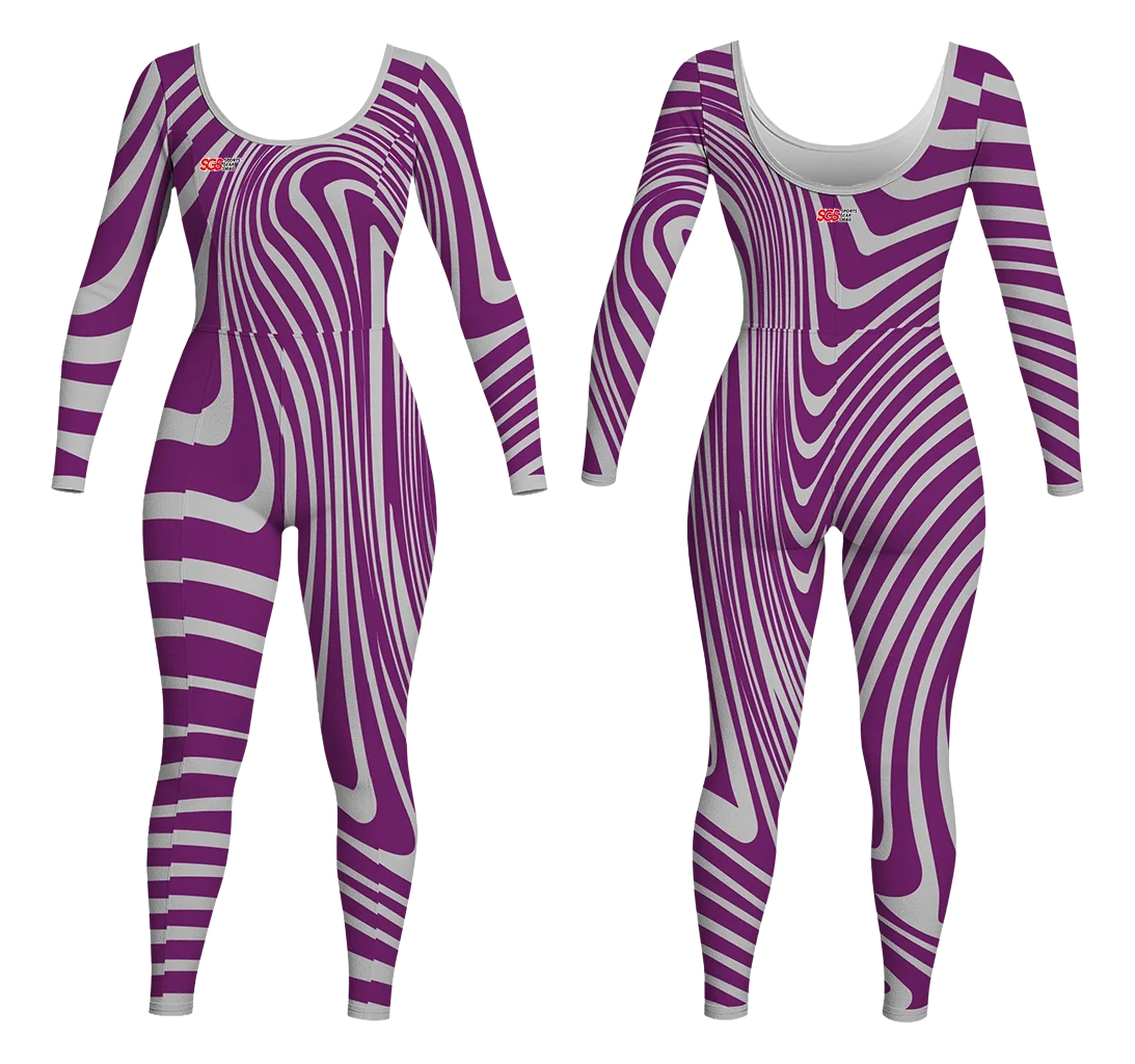 Custom women long sleeve dance bodysuit  rhythm shine - Dance-bodysuits