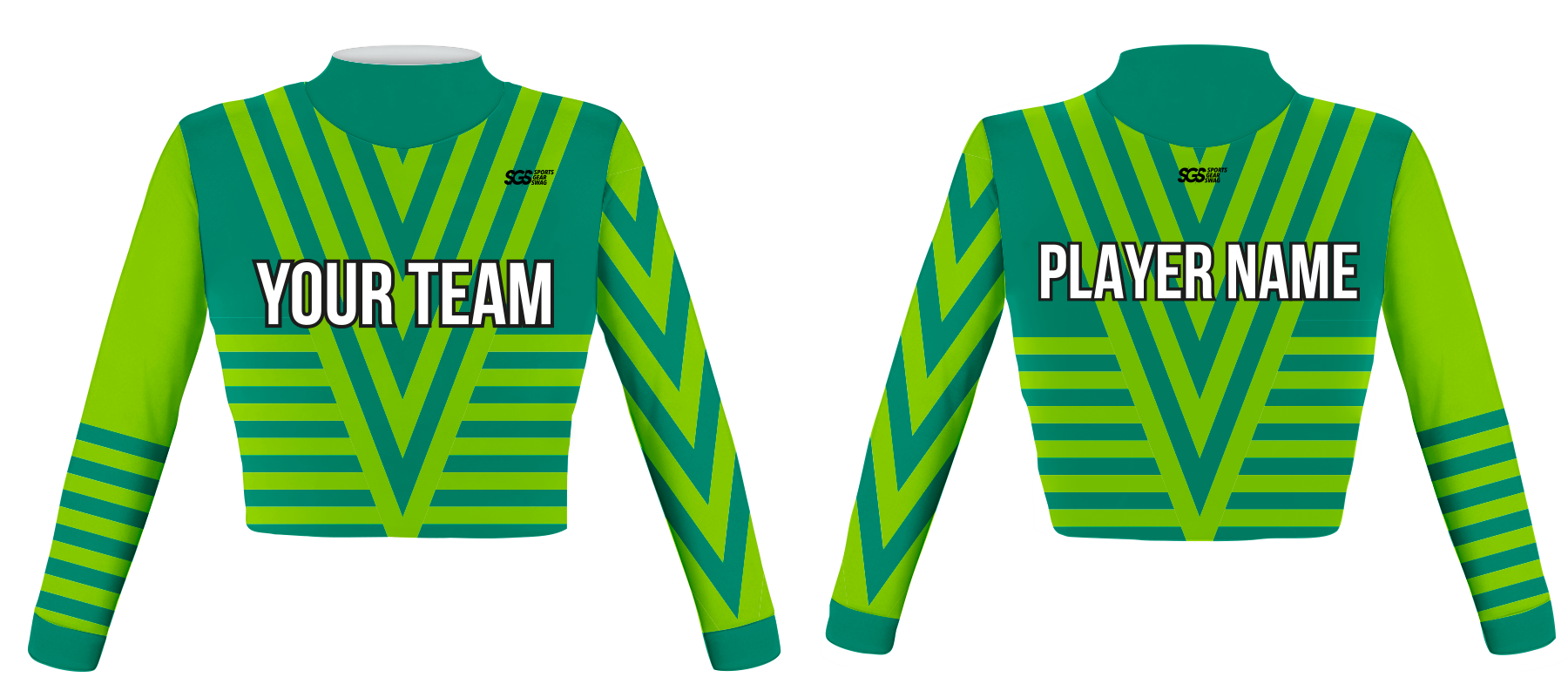 Custom v shape line   adult youth unisex cheerleading long sleeve turtleneck jersey - Jersey
