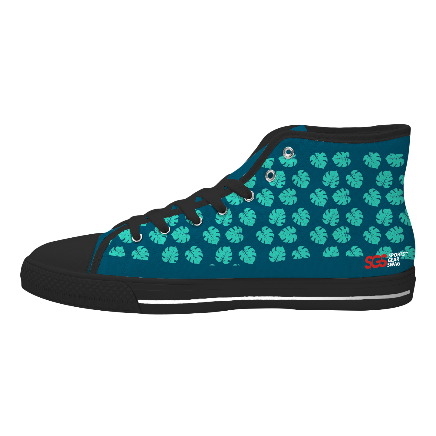 Custom high top canvas shoes black inspired terrain - High-top-shoes