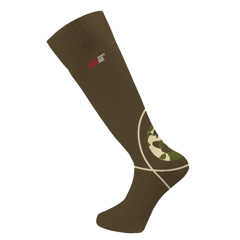 Custom adult youth unisex softball full calf socks camouflage - Socks