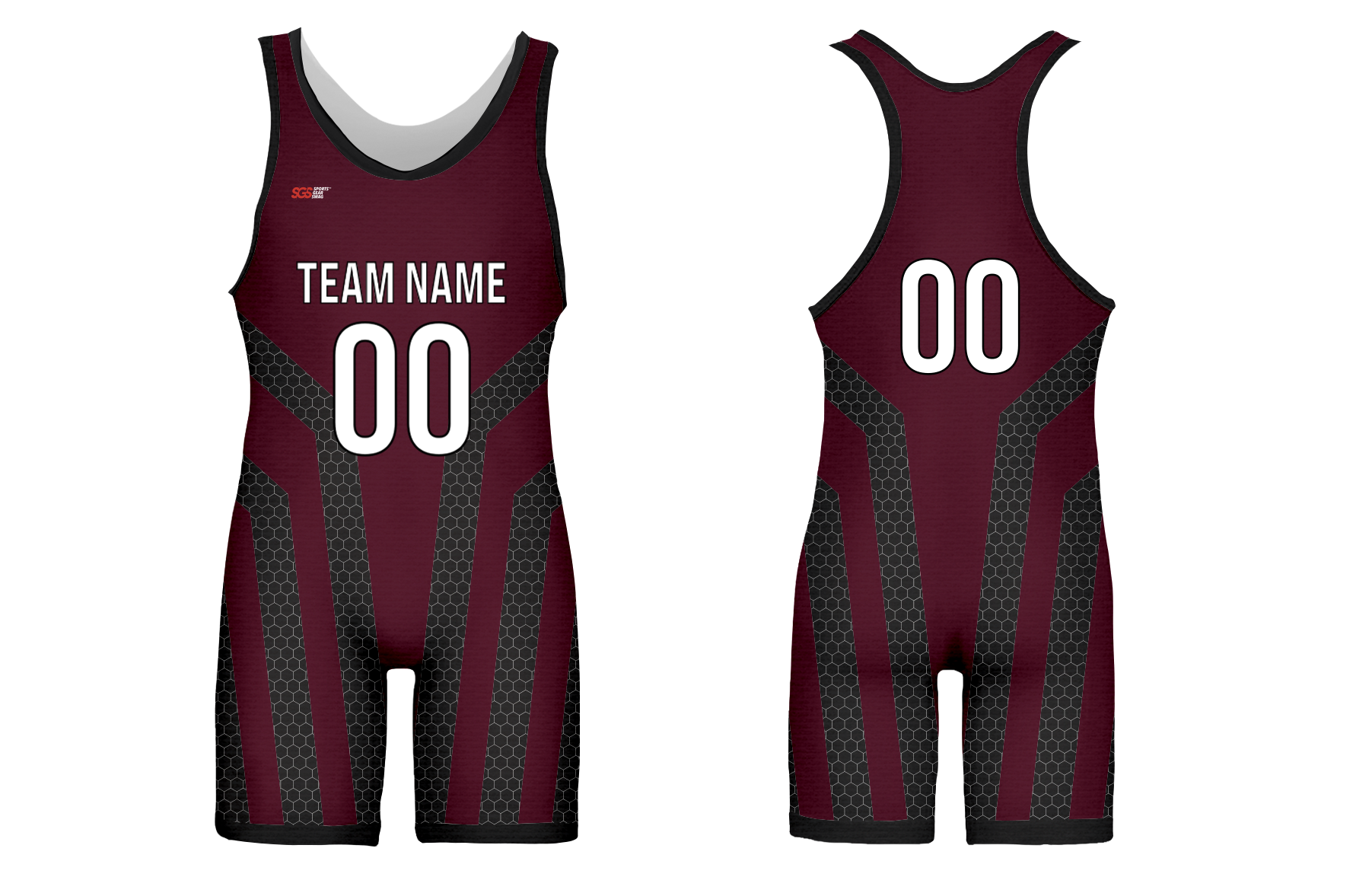 Custom hexagon pattern adult youth unisex powerlifting singlets - Powerlifting-singlets