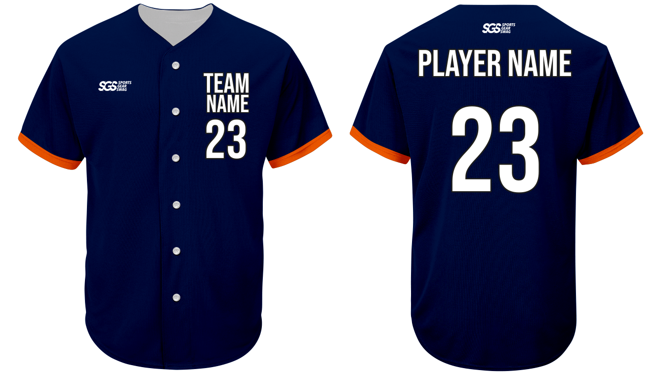 Custom blue illini legacy adult youth unisex full buttons softball jersey - Jersey