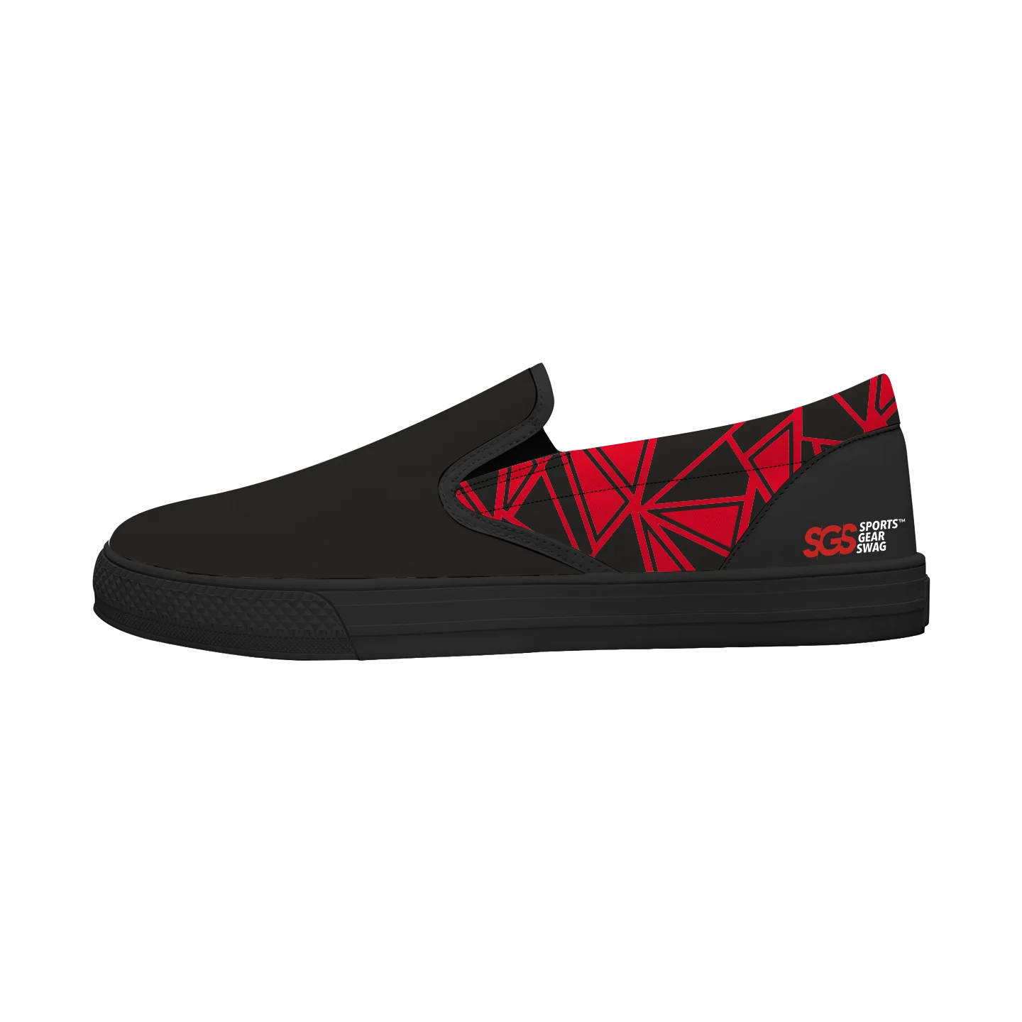 Custom slip on shoes black facet - Slip-on-shoes