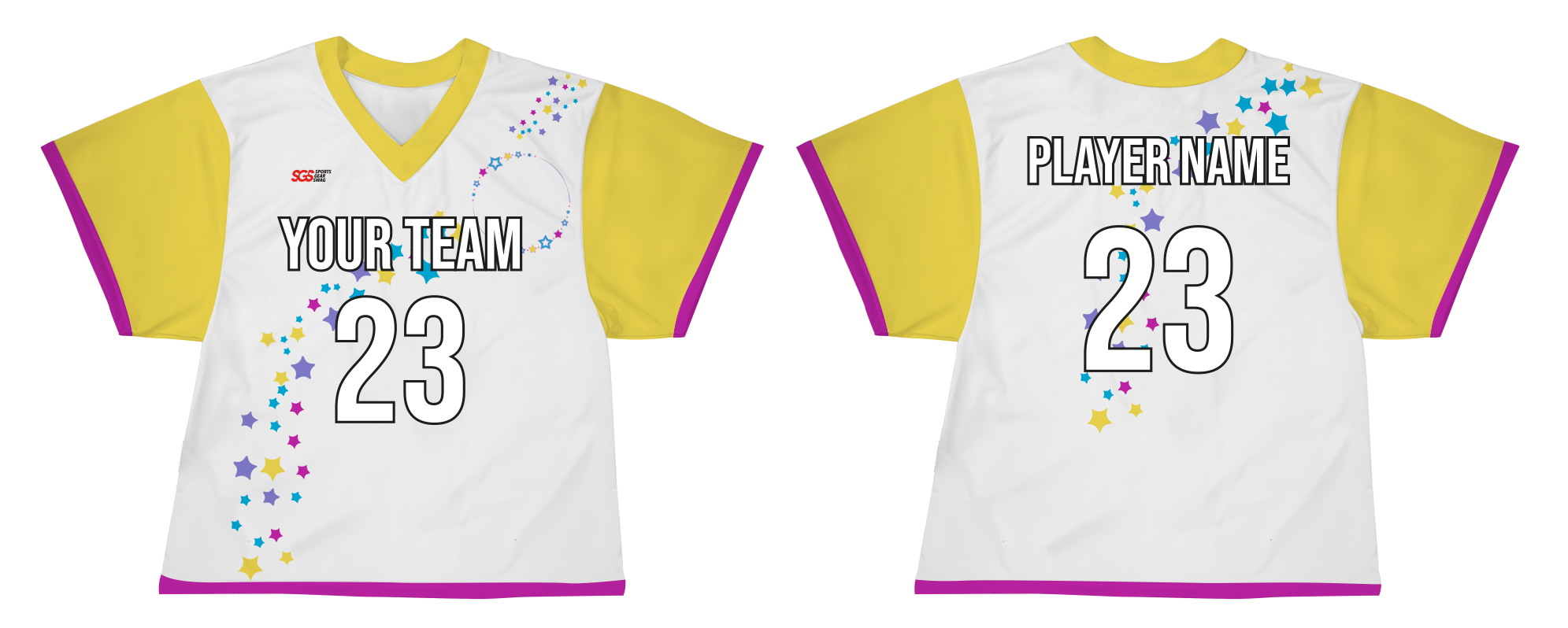 Custom stars layer adult youth unisex lacrosse jerseys - reversible uniform - Jersey