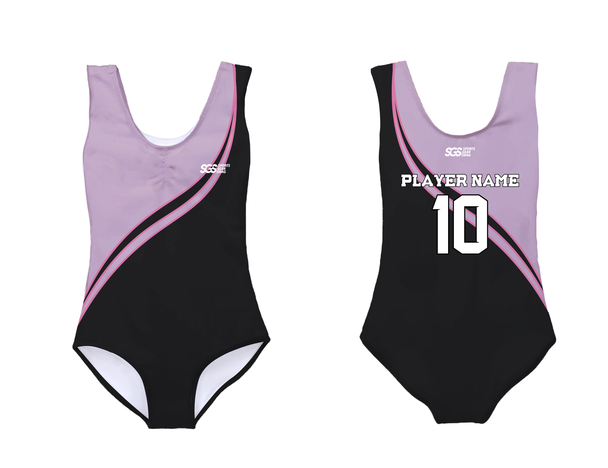 Custom sleeveless gymnastic uniform adult youth pink noir - Gymnastics-uniforms