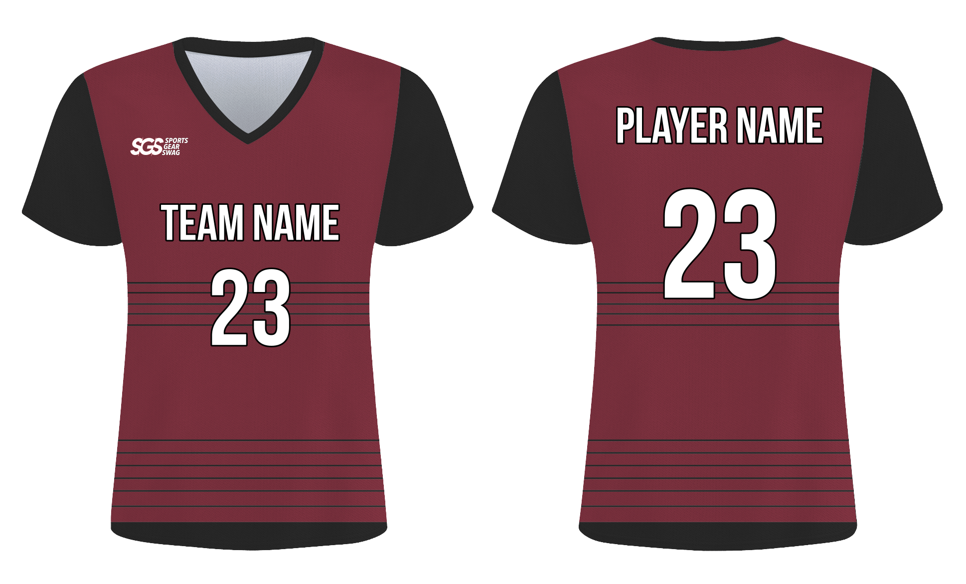 Custom horizontal lines adult youth soccer jersey - Jersey