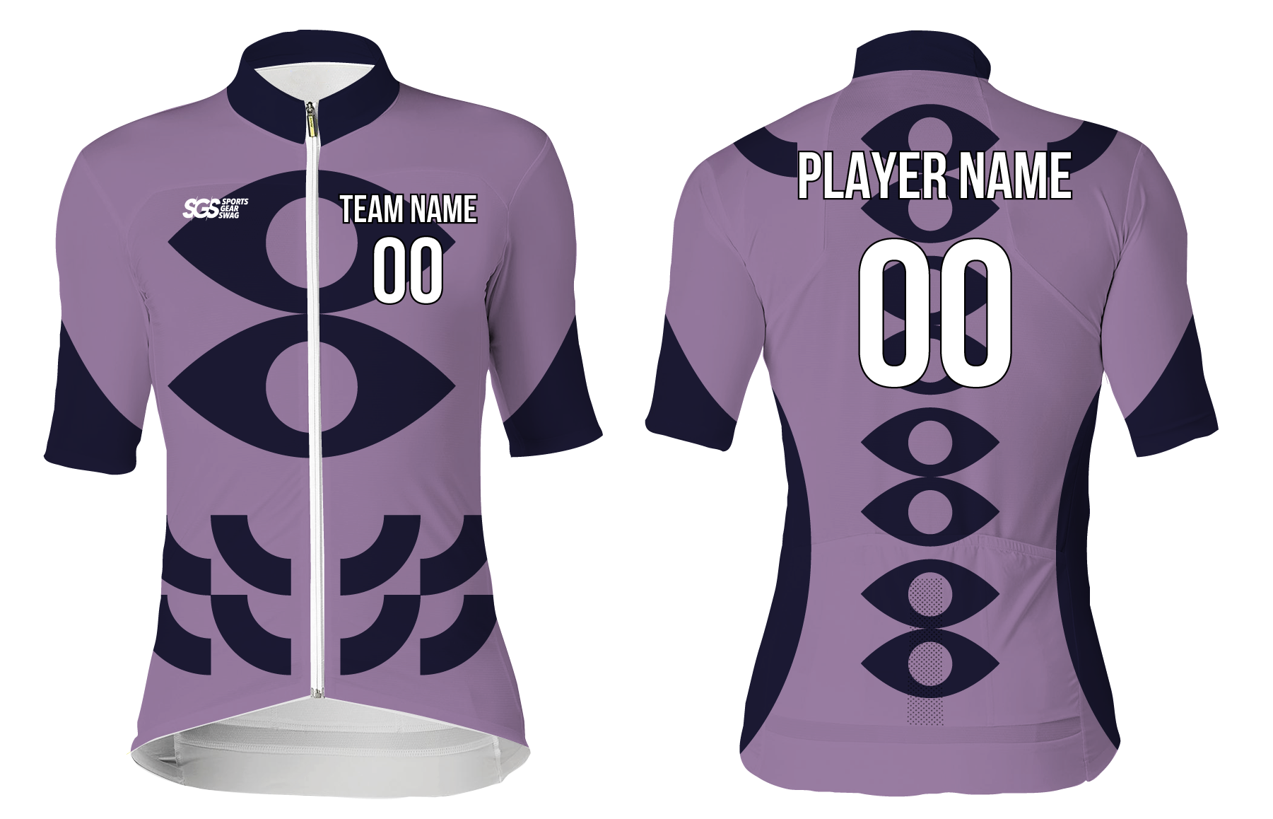 Custom cycling short sleeve adult youth unisex visionary velosleeve - Jersey