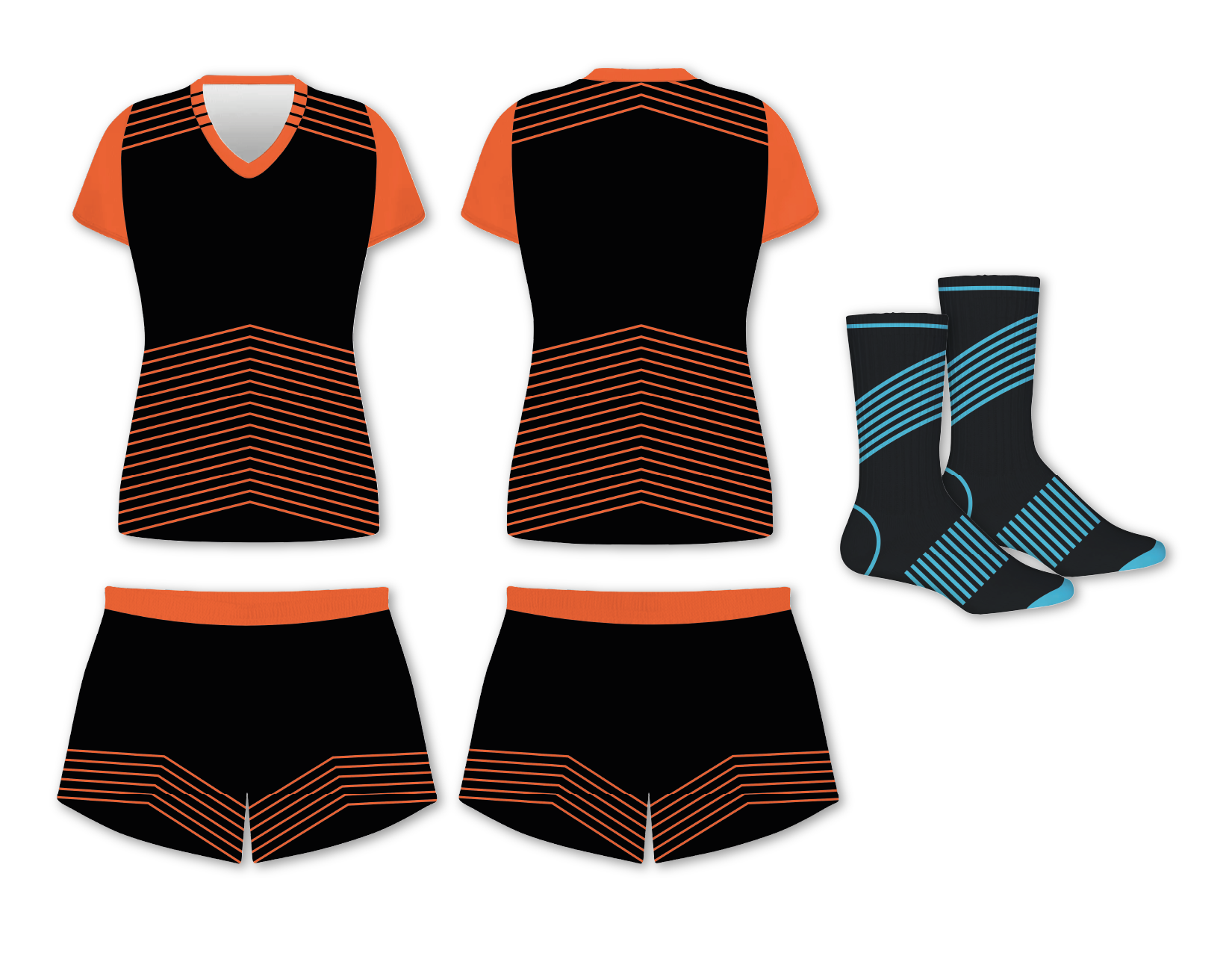 Custom geometric lines adult youth volleyball jersey - Jersey