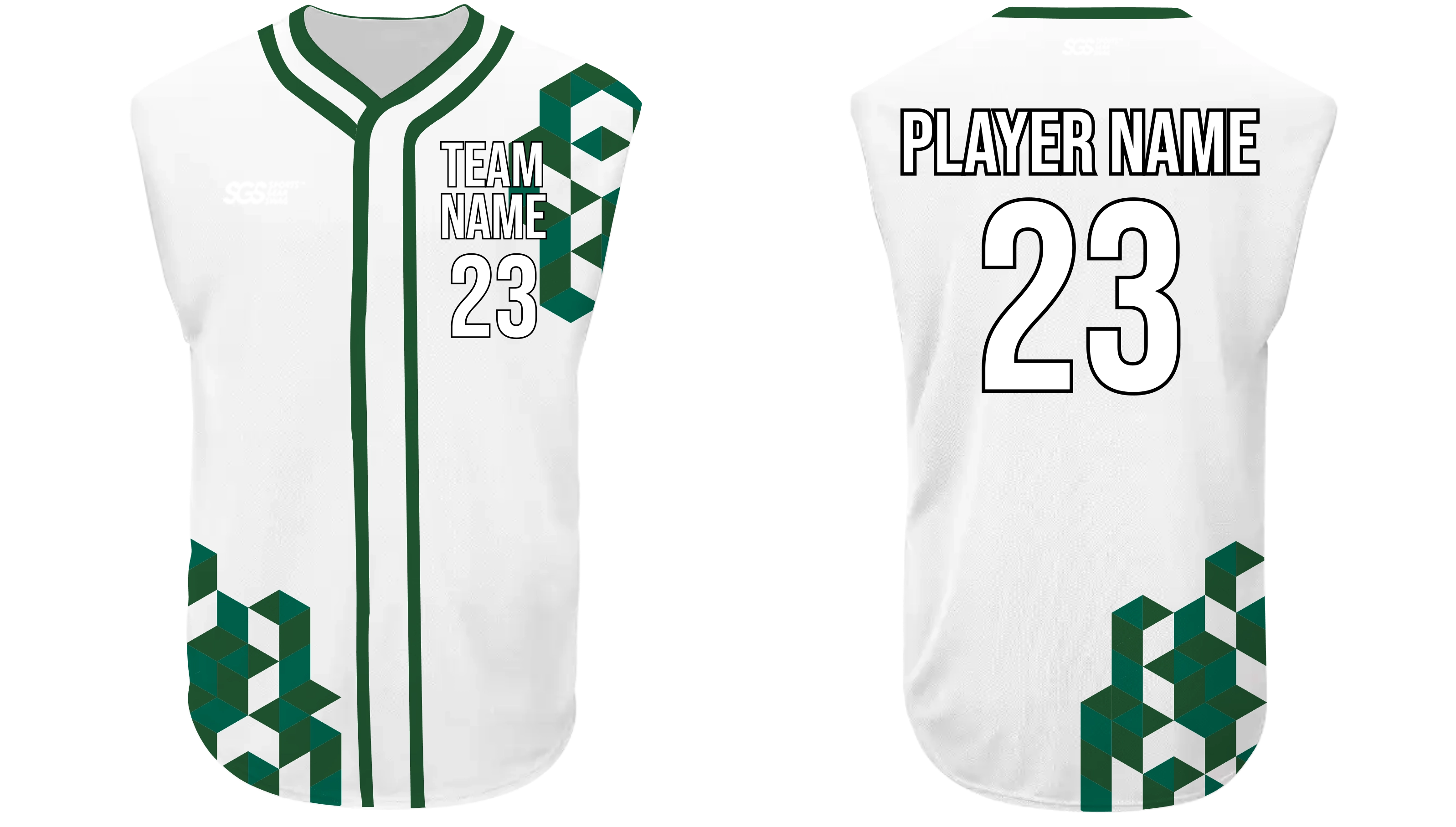 Custom  blocks abstract sleeveless adult youth unisex softball jersey - Jersey