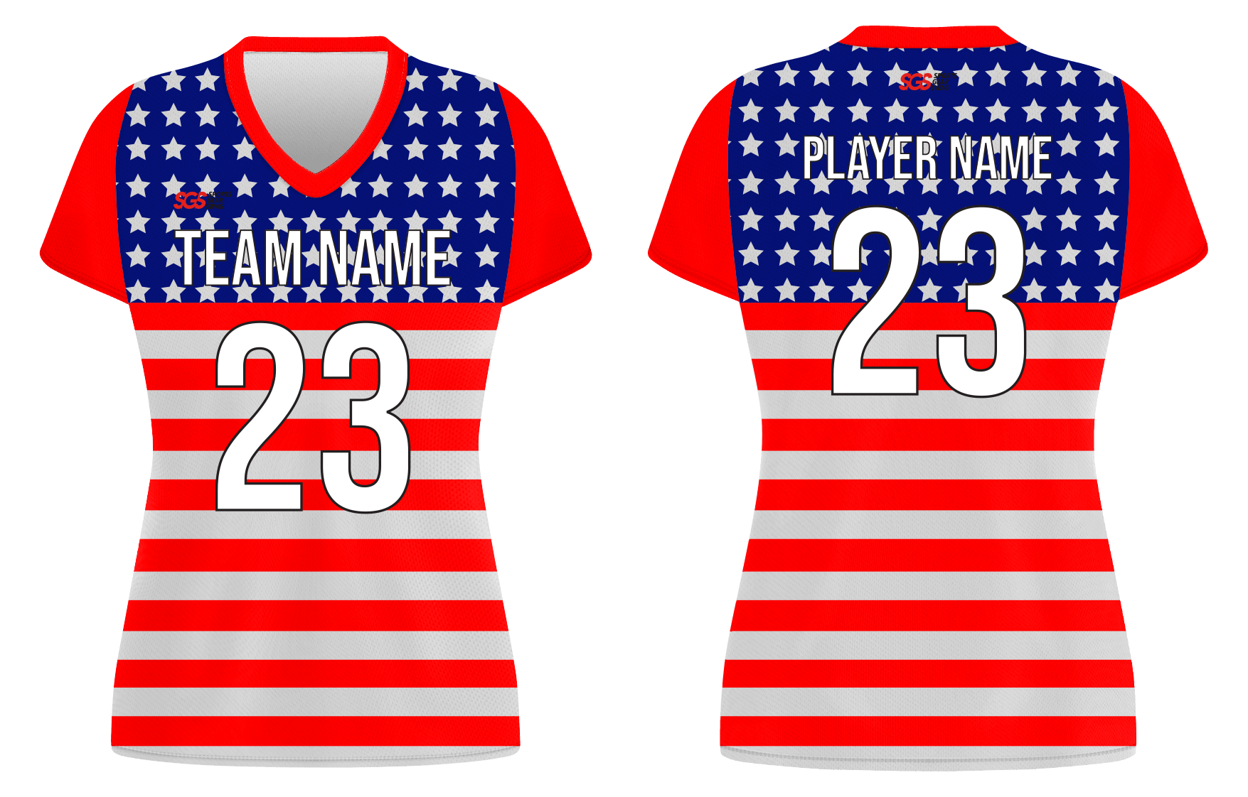 Custom tiny stars adult youth unisex volleyball short sleeve jersey - Jersey