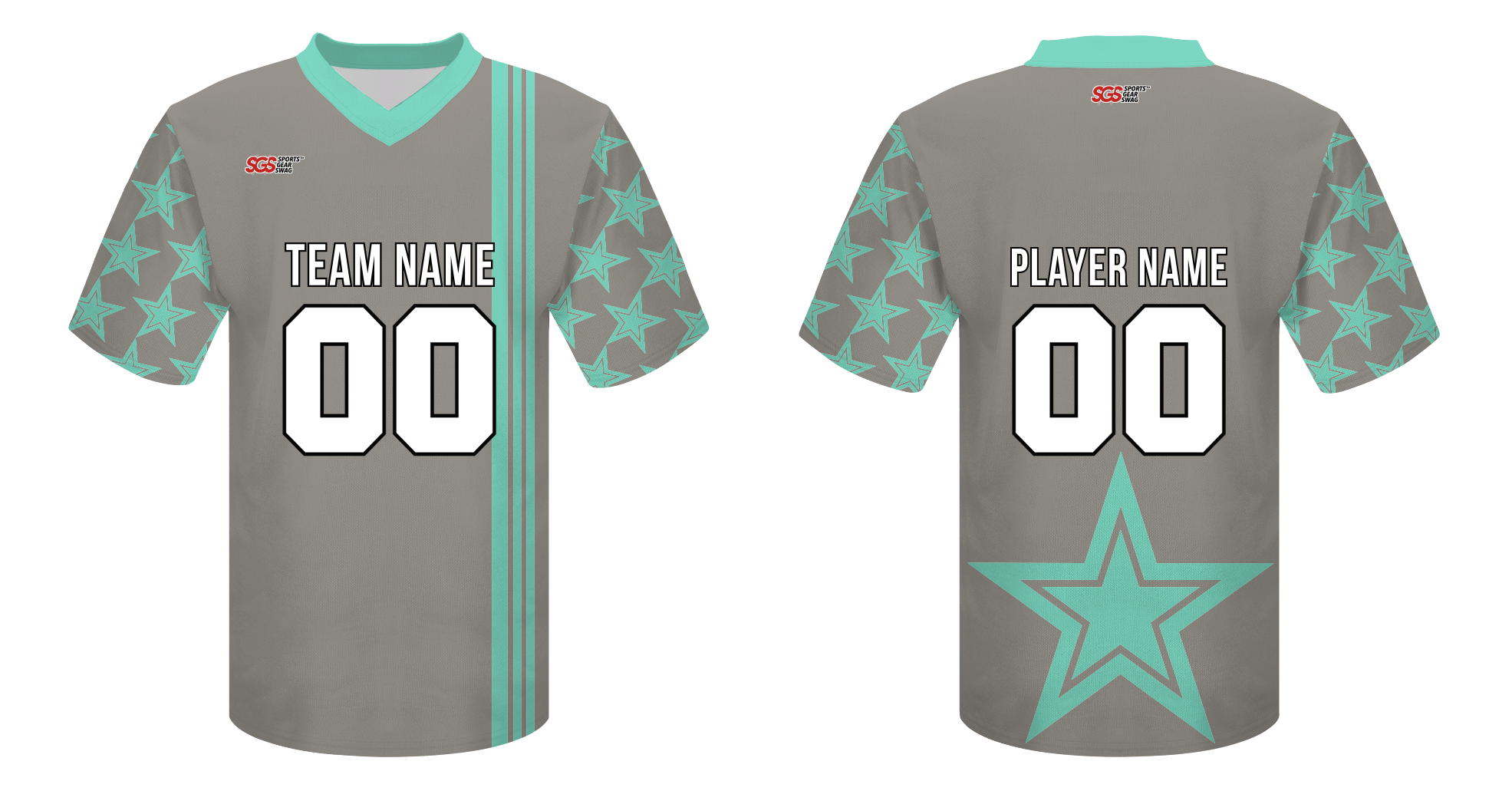 Custom big star design adult youth unisex football long jersey - Jersey