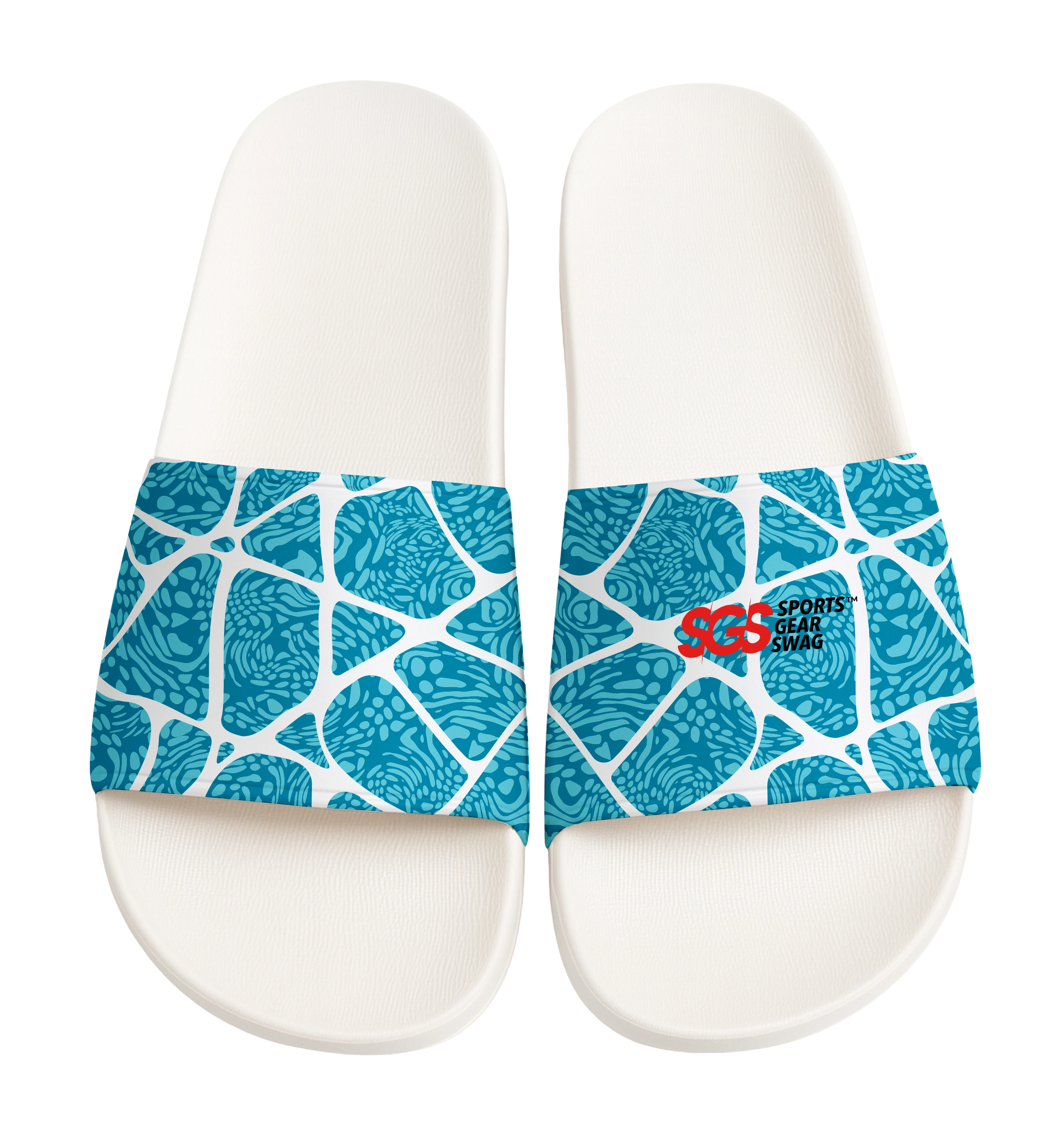 Custom slides white unisex tidal - Slides