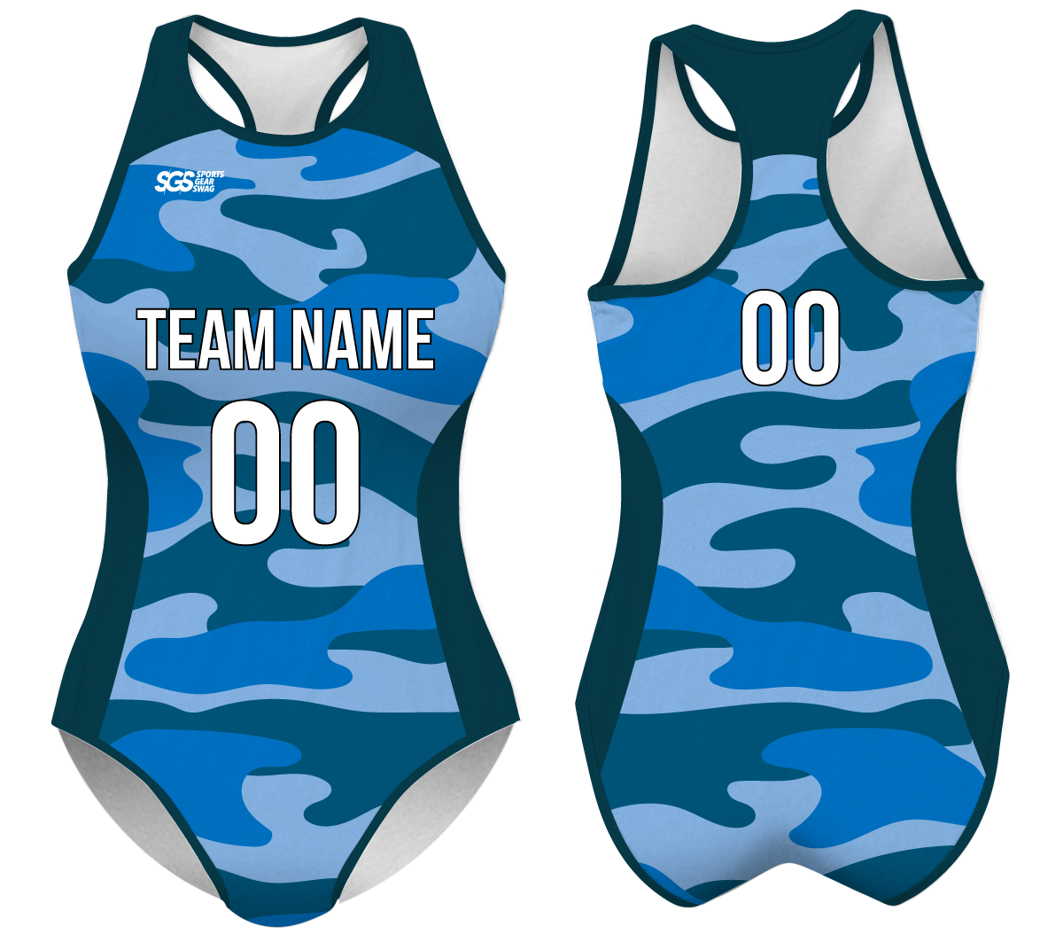 Custom water women speed suit cobalt cascade - Women-water-speed-suits