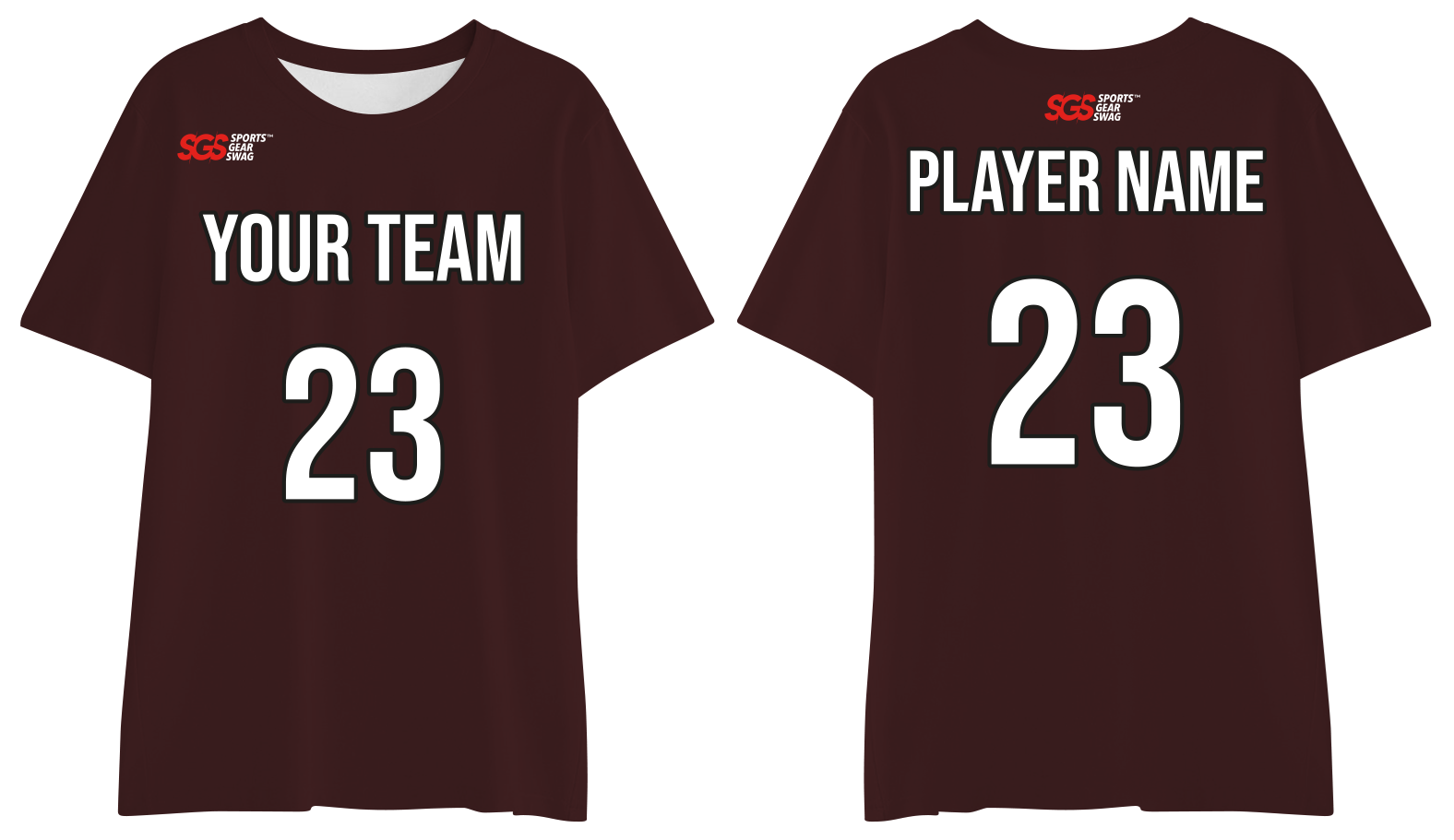 Custom dark brown adult youth unisex short-sleeve comfort t shirt - Jersey
