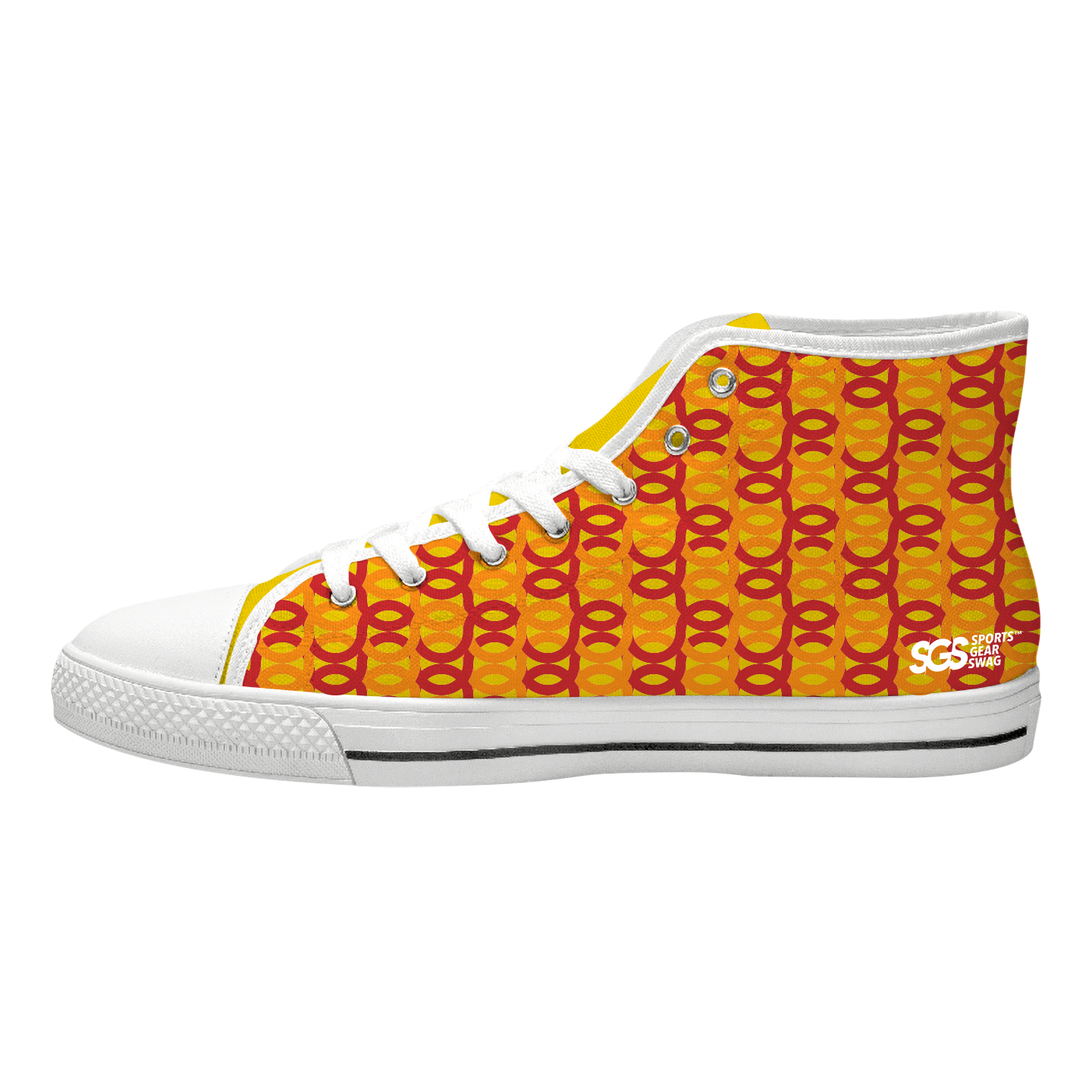 Custom high top canvas shoes white neoform wave - High-top-shoes