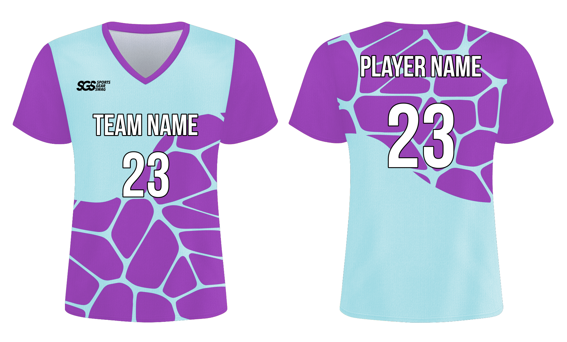 Custom half design shapes adult youth soccer jersey - Jersey