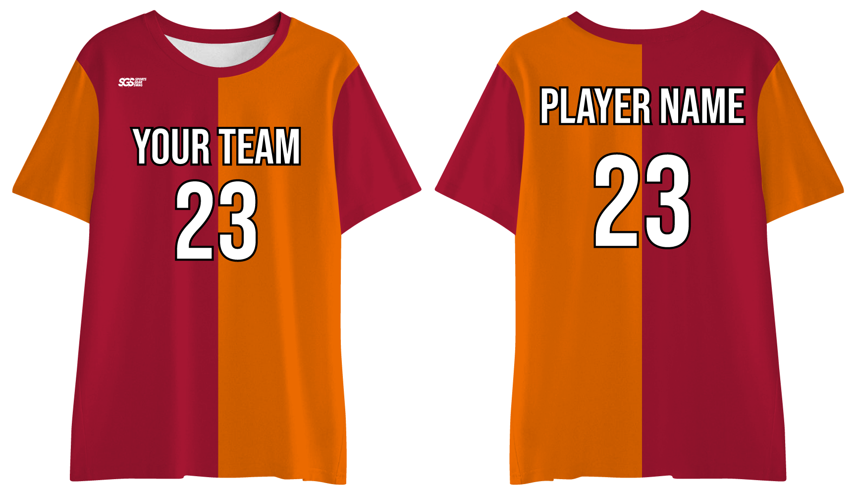 Custom badminton shirt adult youth unisex red heat - Jersey
