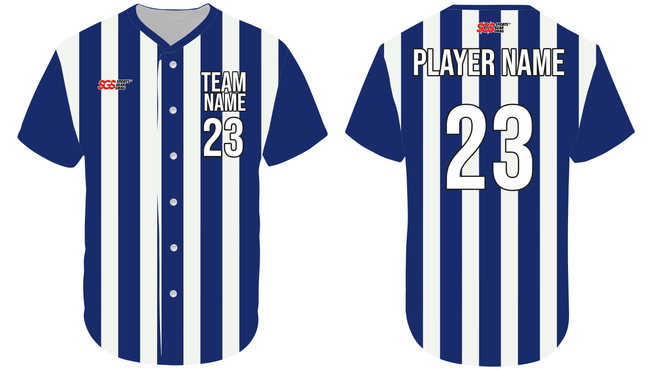 Custom thick horizontal stripes adult youth unisex baseball jersey - Jersey