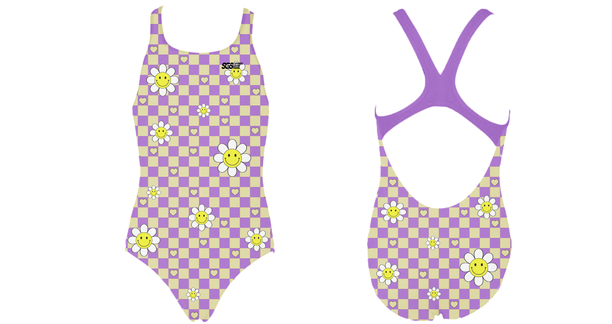 Custom youth standard bathing suit flowery - Swimming-bathing-suits