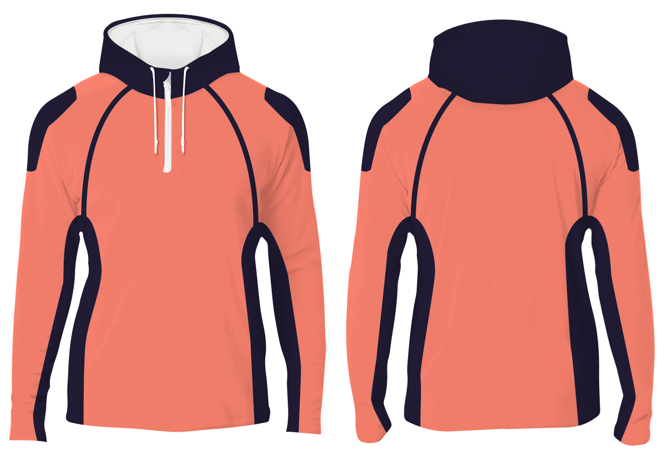Custom Shoulder Lining Quarter-Zip Adult Youth Unisex Hoodie - HOODIE