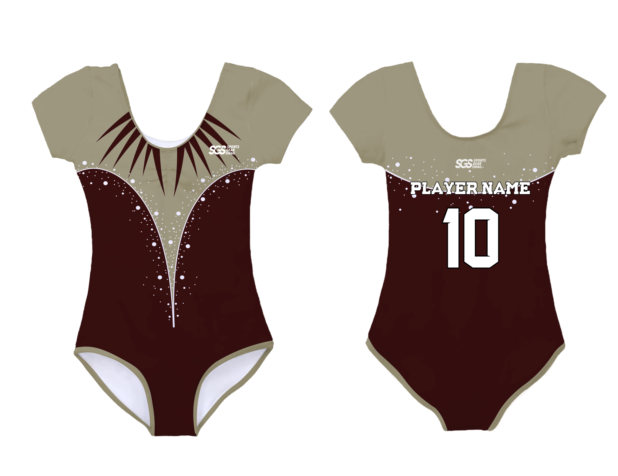 Custom short sleeve  gymnastic uniform adult youth elegant burst - Gymnastics-uniforms