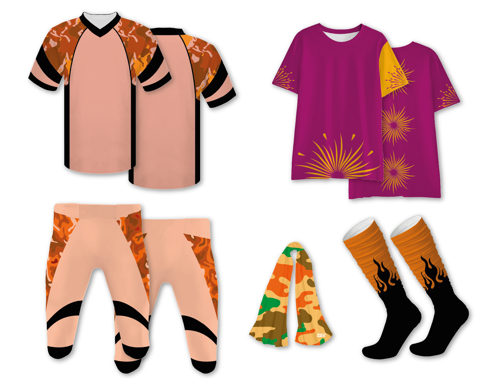 Custom chintz abstract adult youth unisex football jersey - Jersey