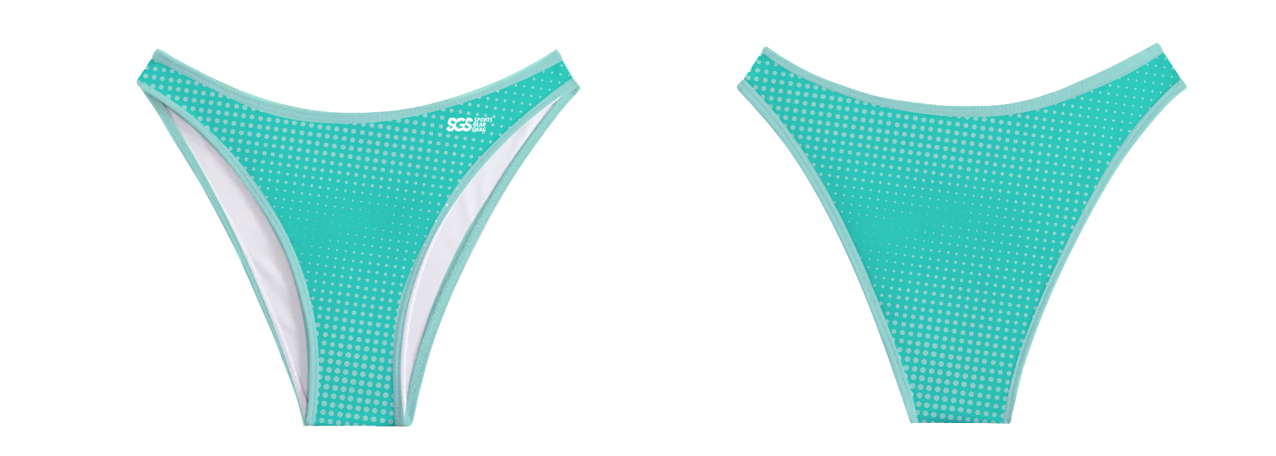 Custom two-piece bikini standard brassiere sassy aqua - Swimming-tops