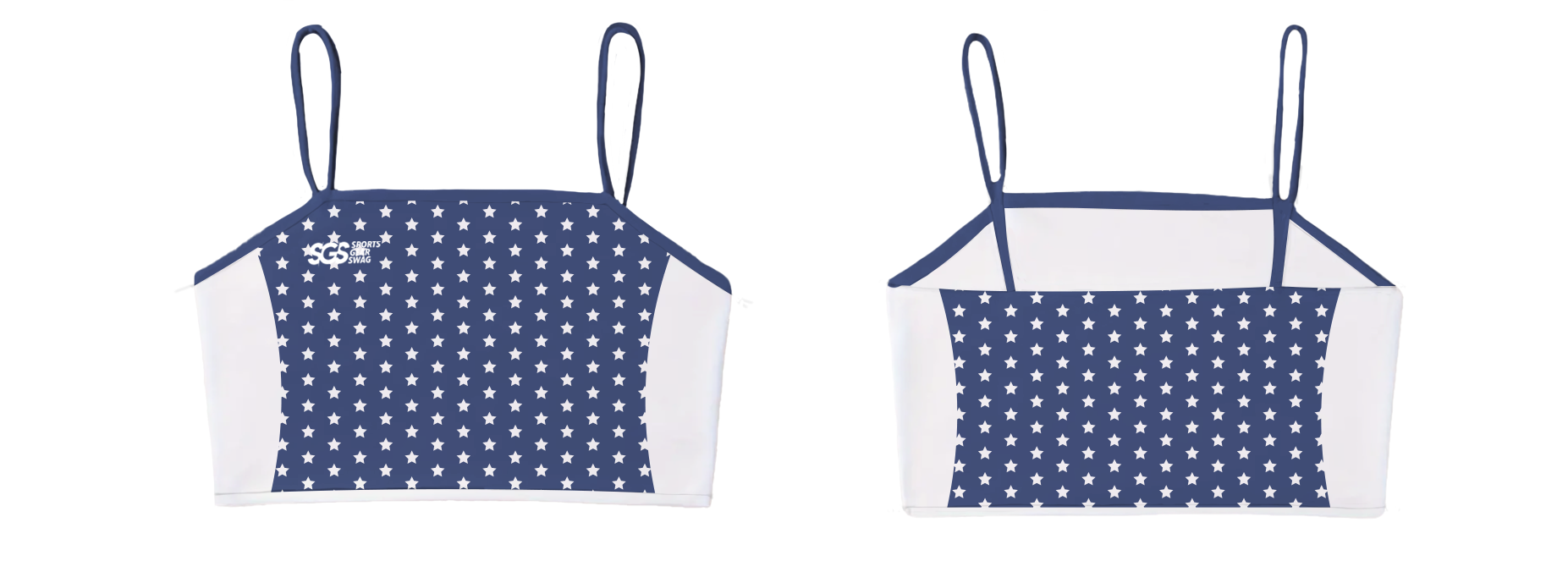 Custom two-piece sporty bathing top dazzling skies - Swimming-tops